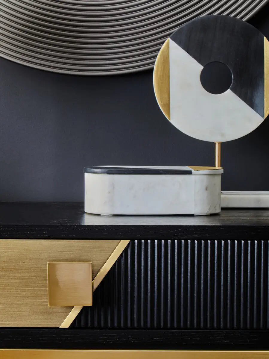 Tavoli Black And Grey Console Table - OPULENT co