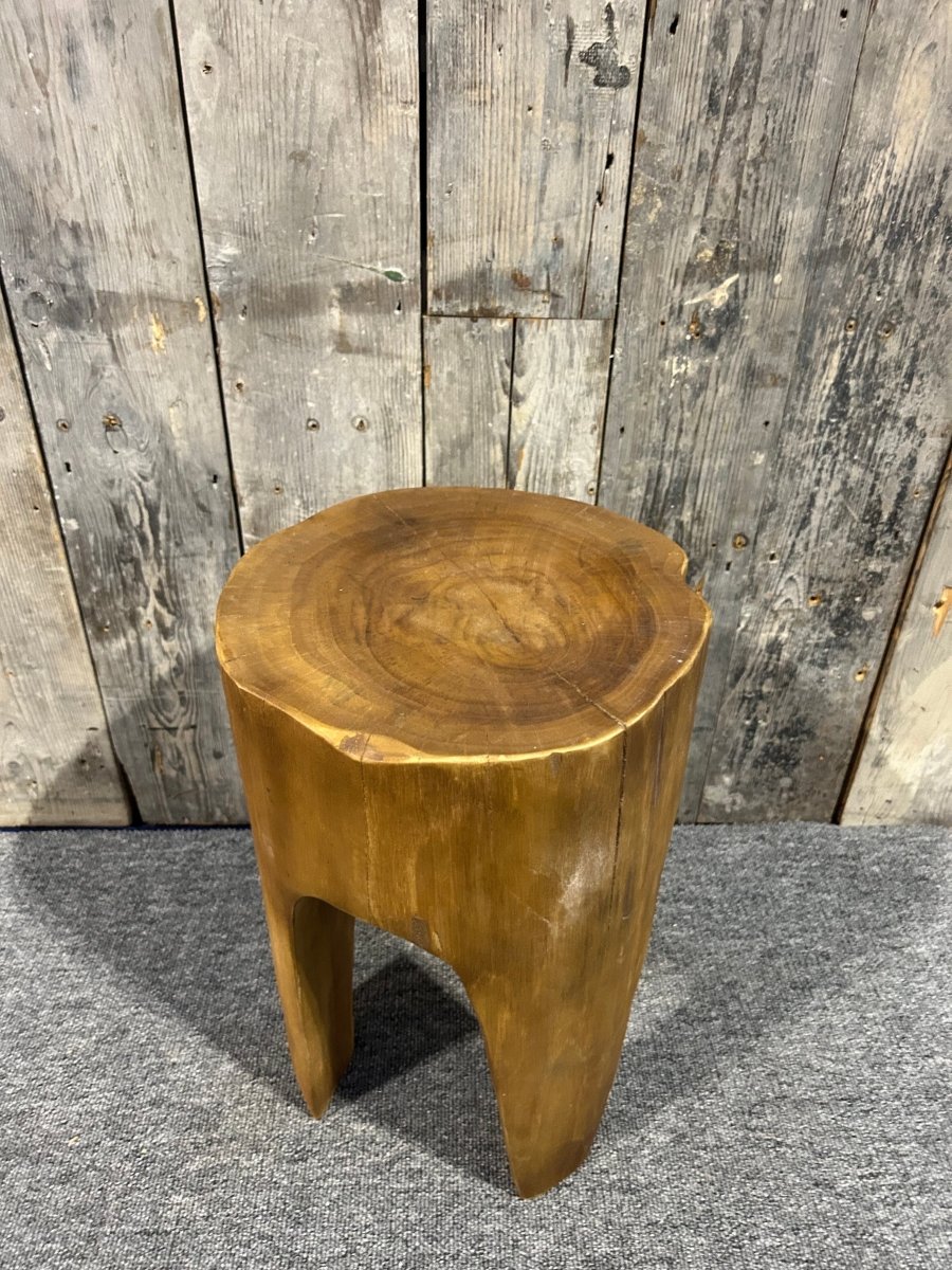 Teak 3 Leg Stool - OPULENT Co