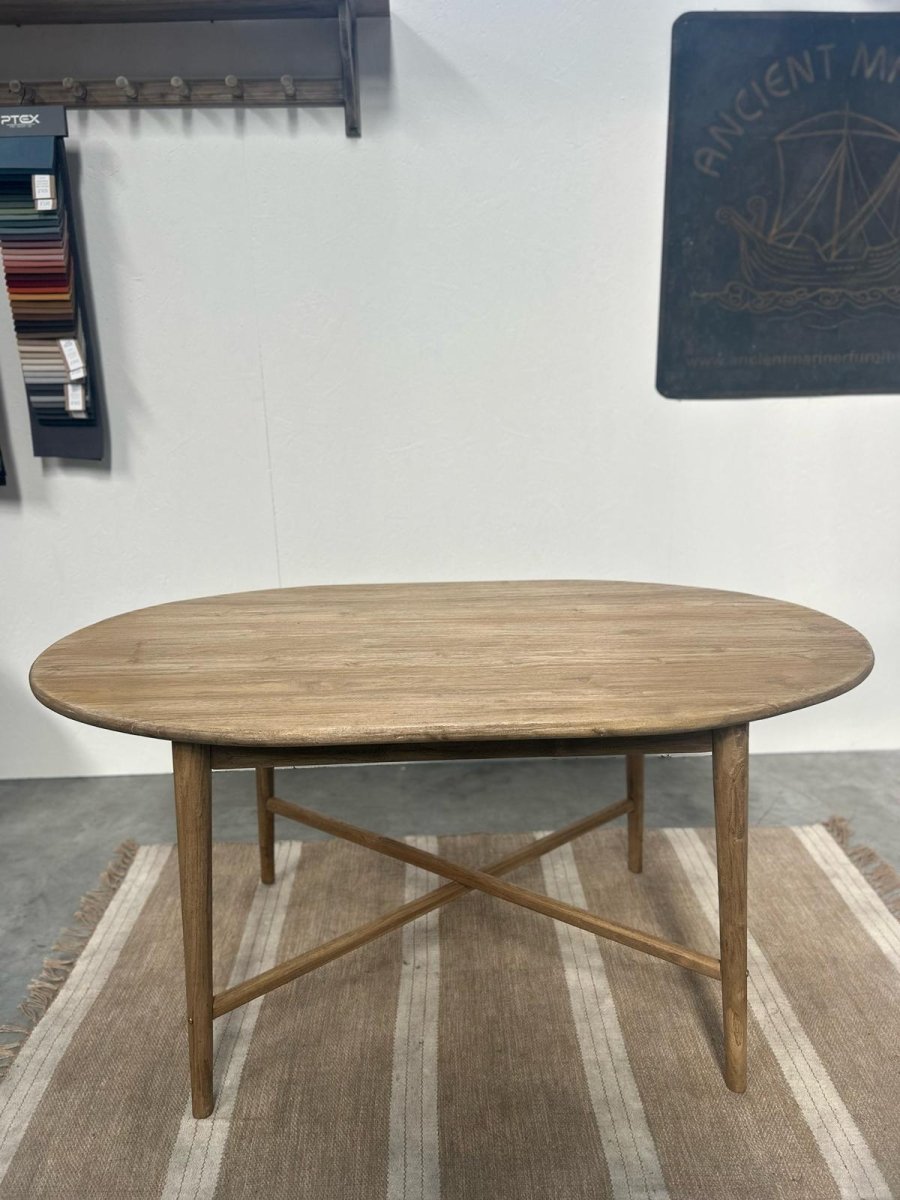 Teak Oval Dining Table - OPULENT Co