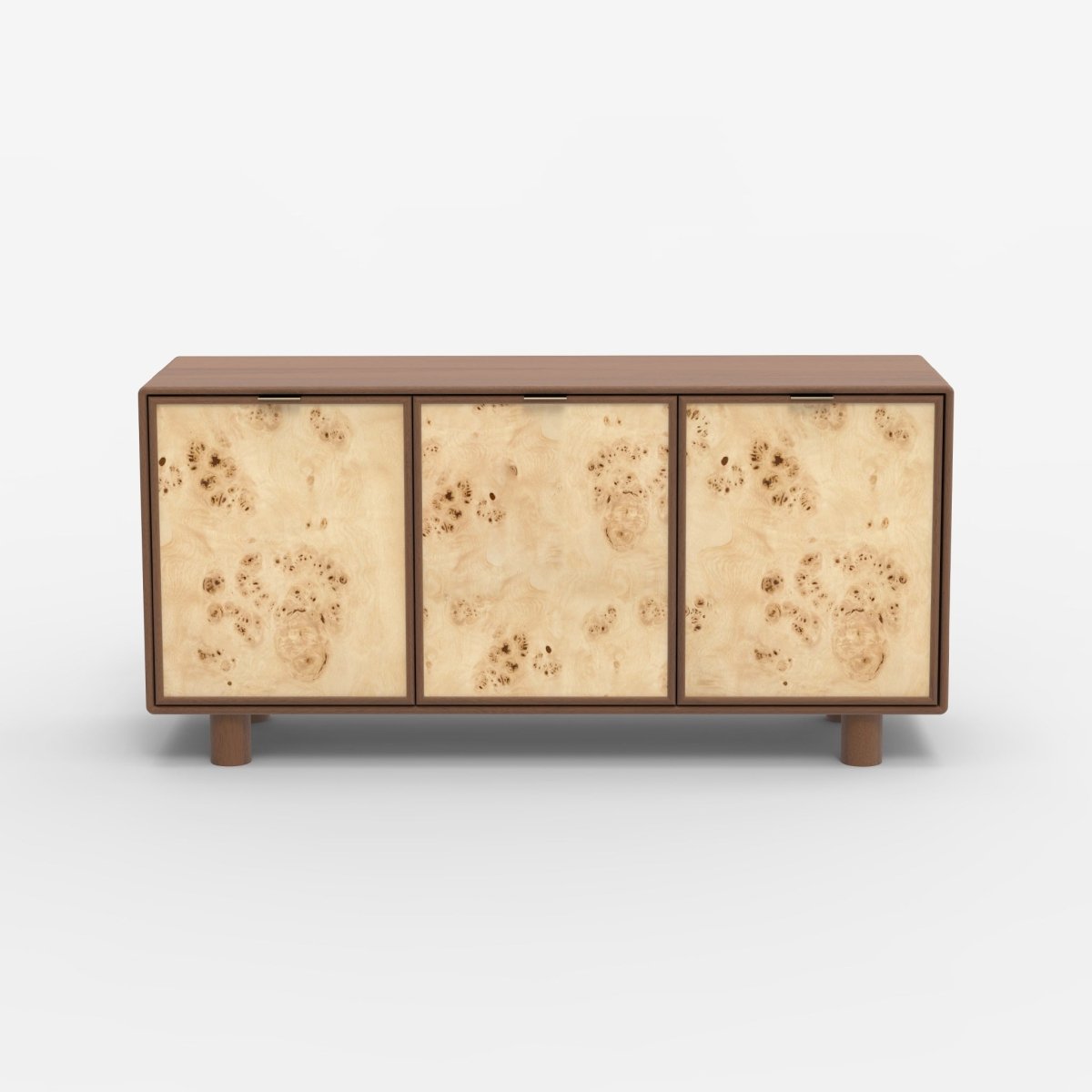 Urban Burl Three Door Cabinet - OPULENT Co