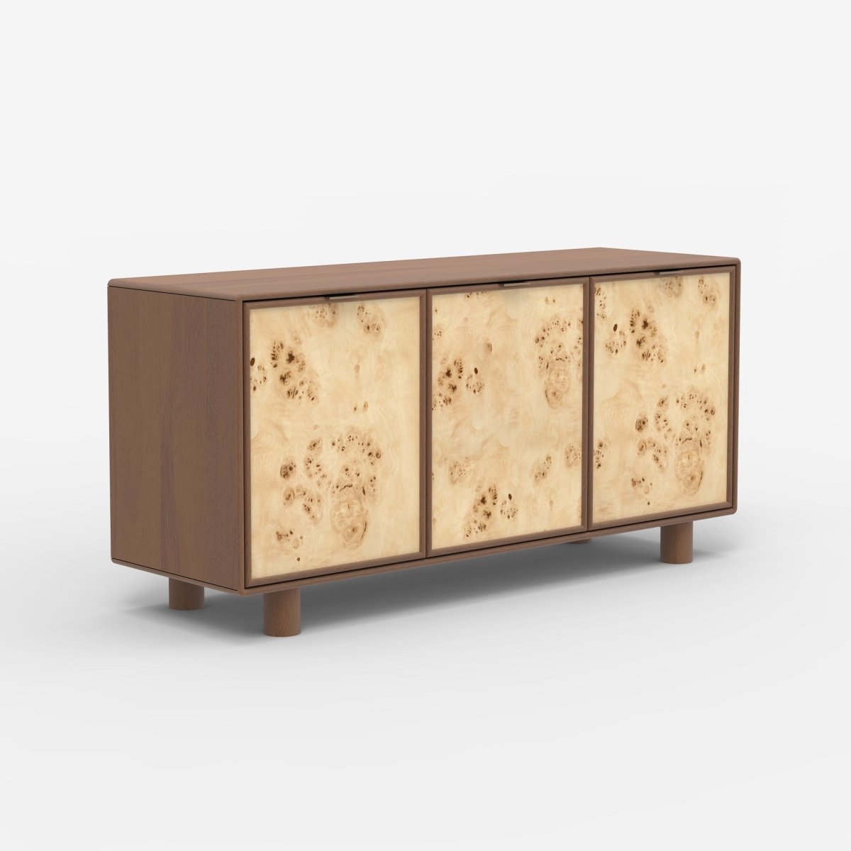Urban Burl Three Door Cabinet - OPULENT Co