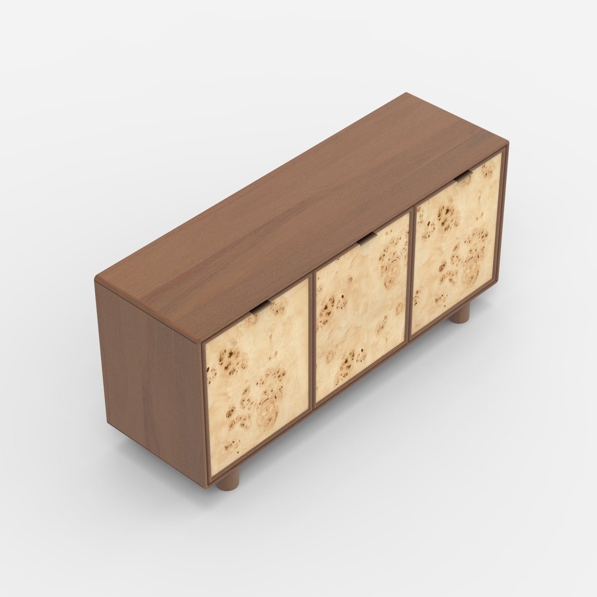 Urban Burl Three Door Cabinet - OPULENT Co