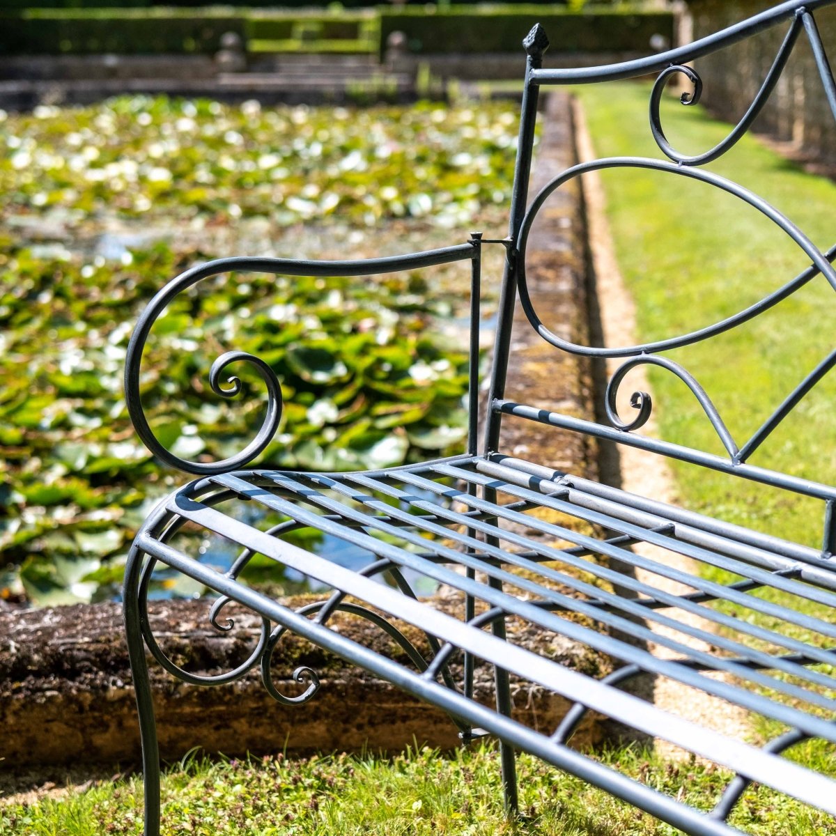 WESTMINSTER METAL BENCH | Grey Stone - OPULENT co