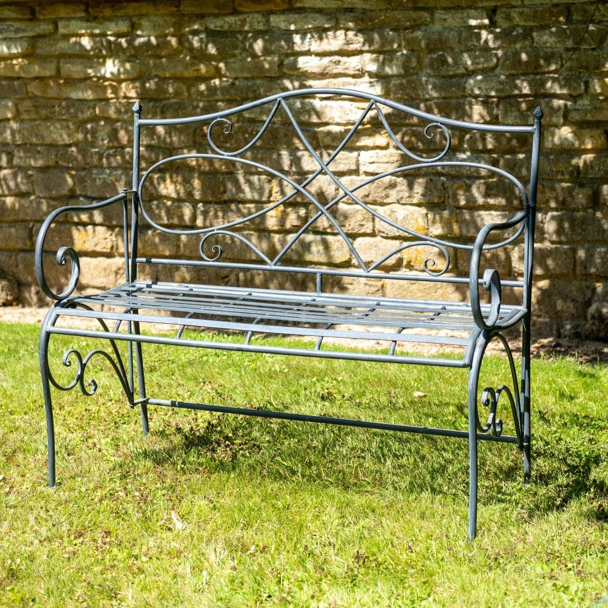 WESTMINSTER METAL BENCH | Grey Stone - OPULENT co