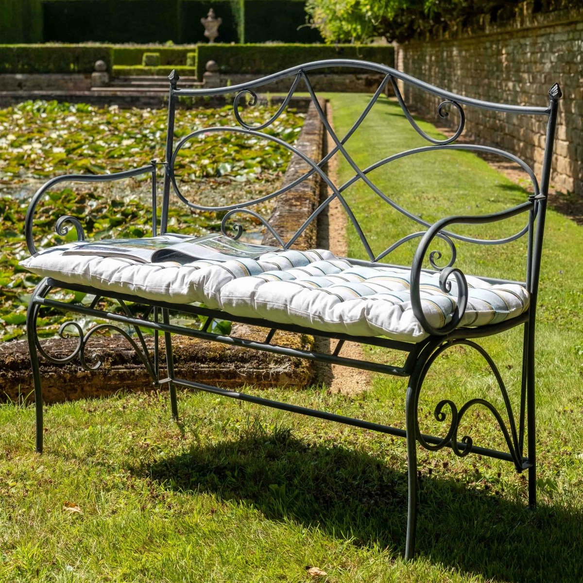 WESTMINSTER METAL BENCH | Grey Stone - OPULENT co