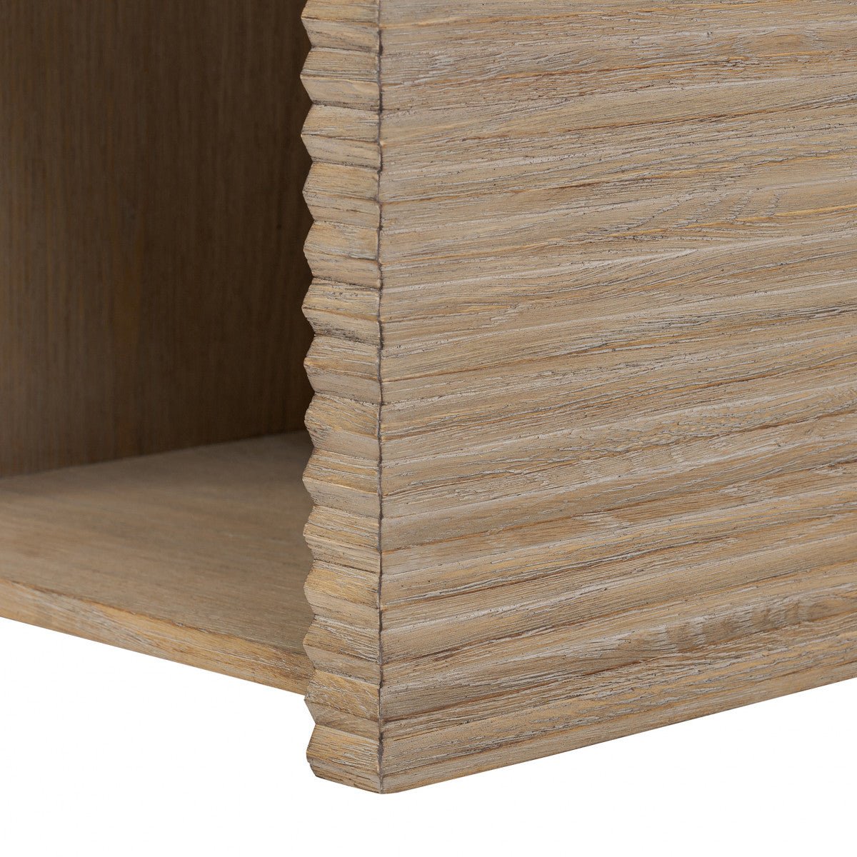 Wickham Ribbed Oak Bedside | 1 Drawer - OPULENT co