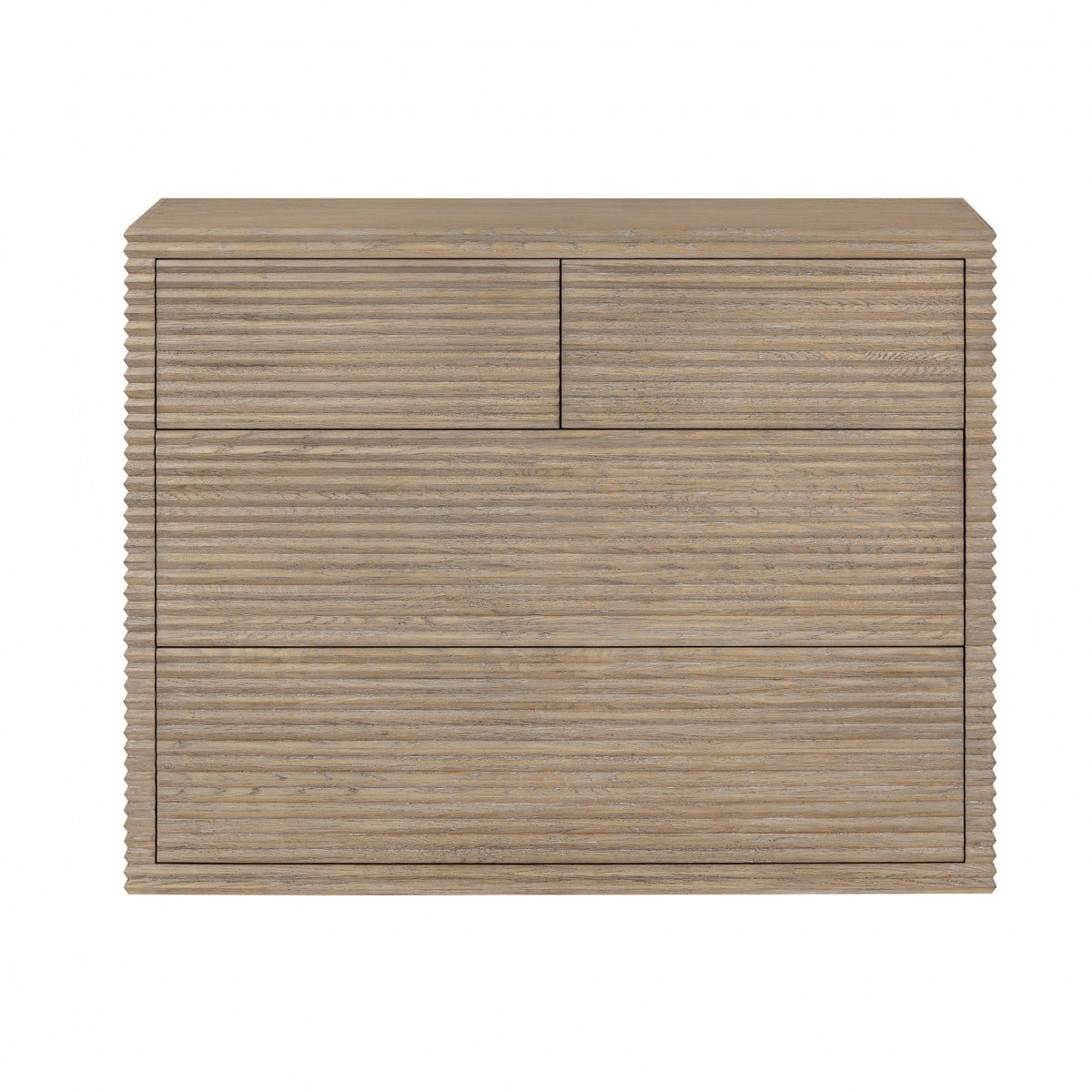 Wickham Ribbed Oak Chest of Drawers - OPULENT co