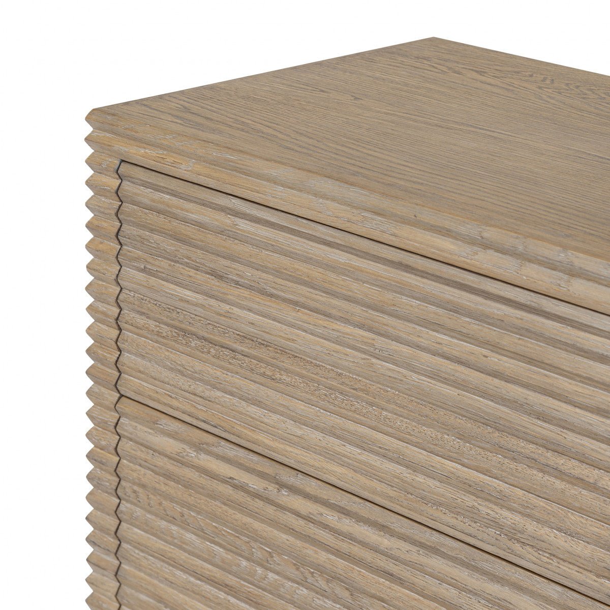 Wickham Ribbed Oak Chest of Drawers - OPULENT co