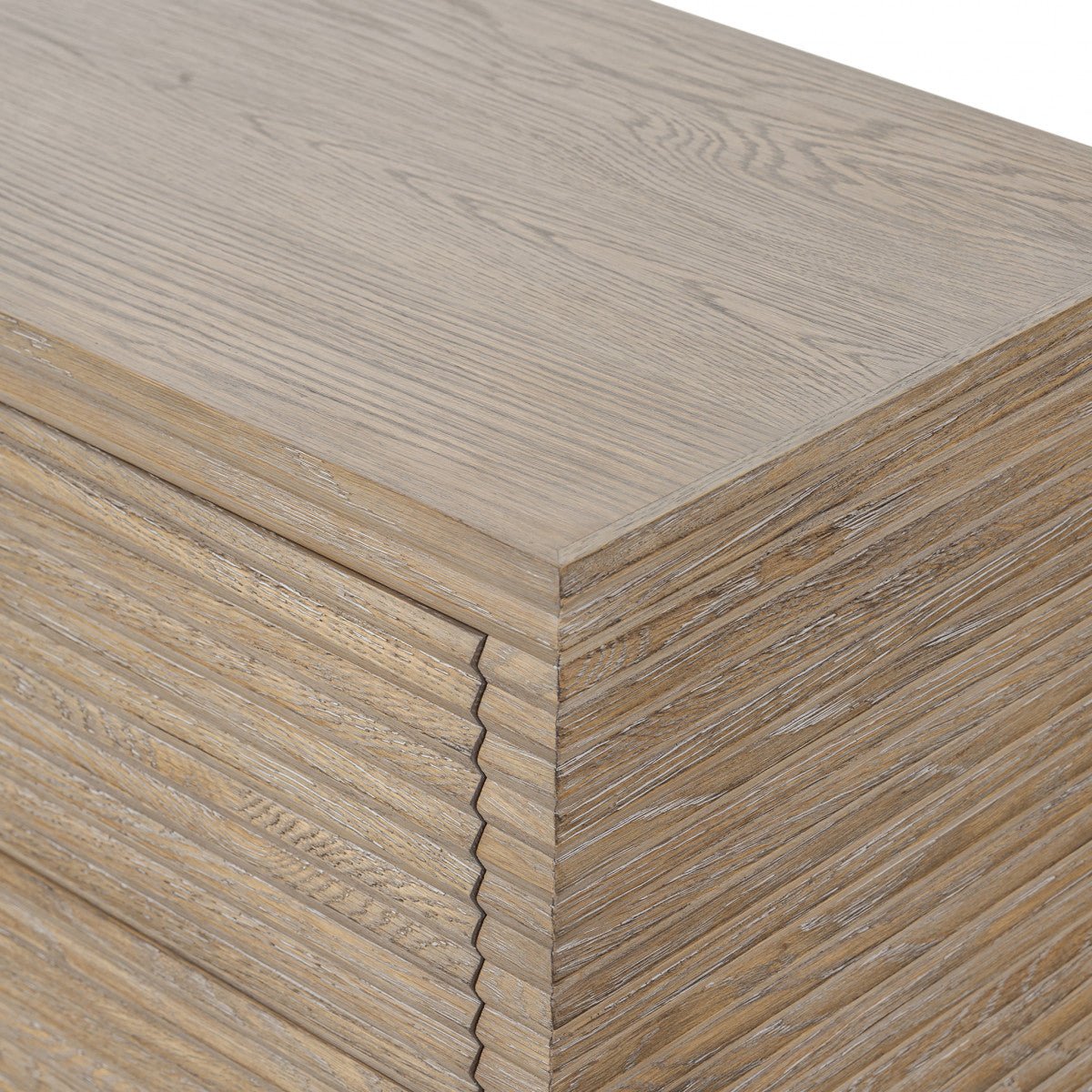 Wickham Ribbed Oak Chest of Drawers - OPULENT co