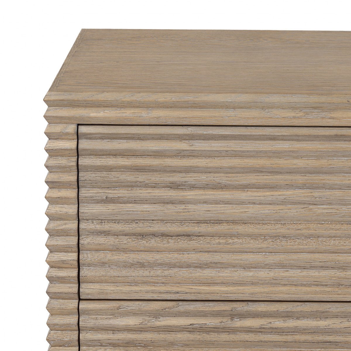 Wickham Ribbed Oak Chest of Drawers - OPULENT co