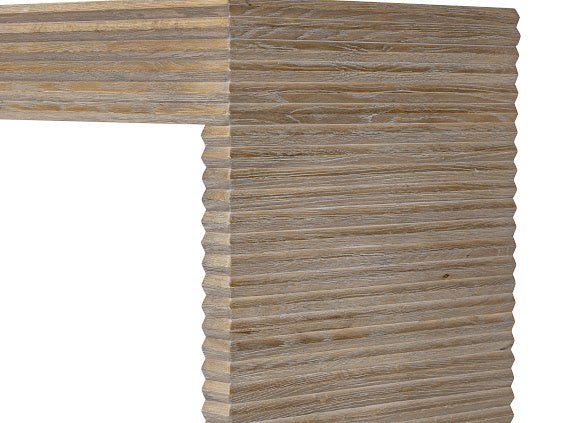 Wickham Ribbed Oak Console - OPULENT co