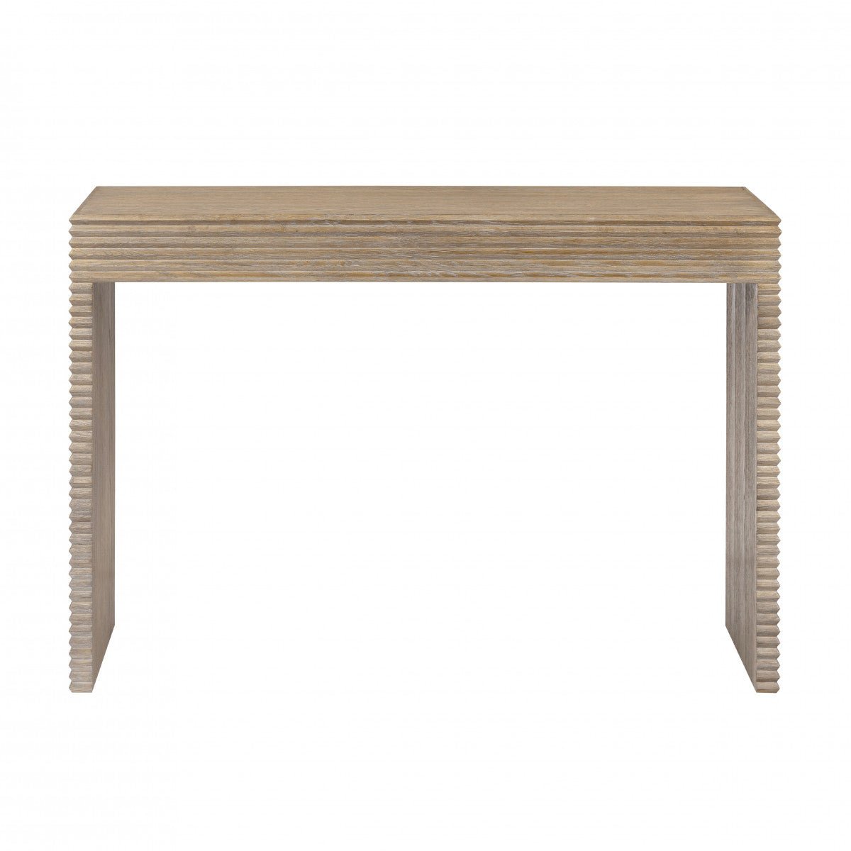 Wickham Ribbed Oak Console - OPULENT co