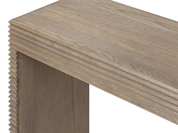 Wickham Ribbed Oak Console - OPULENT co