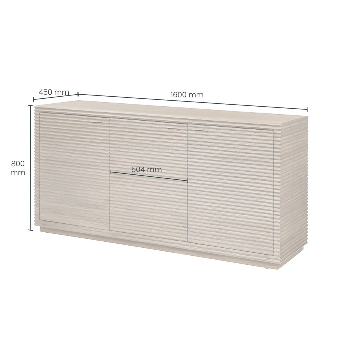 Wickham Ribbed Oak Sideboard - OPULENT co