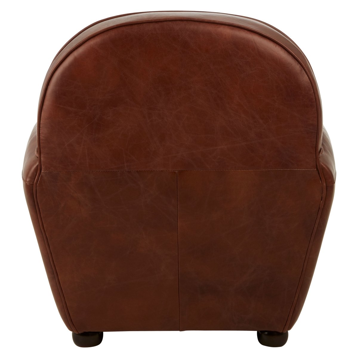 Winston Coffee Leather Classic Armchair - OPULENT co