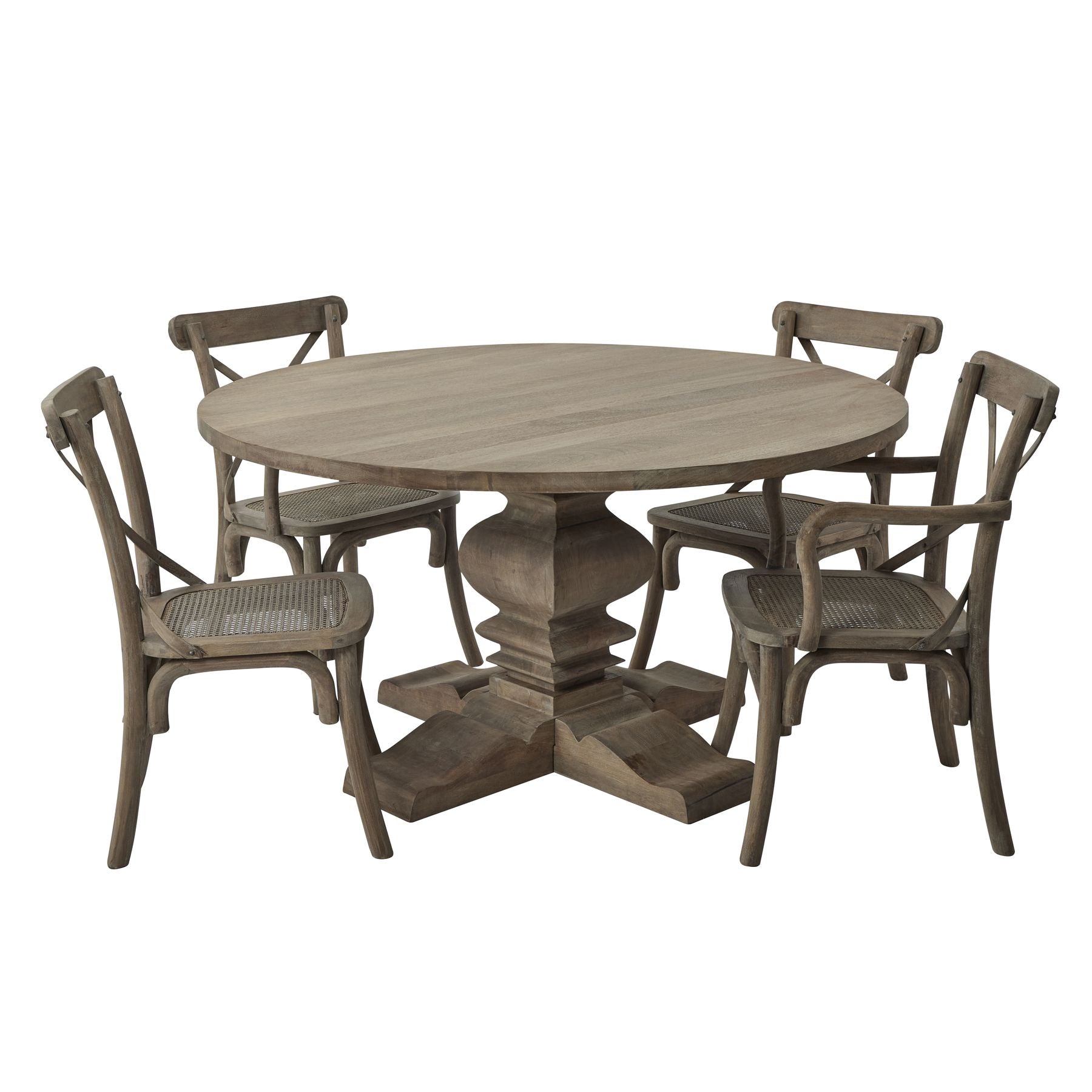 Copgrove Collection Cross Back Chair With Rush Seat - OPULENT co