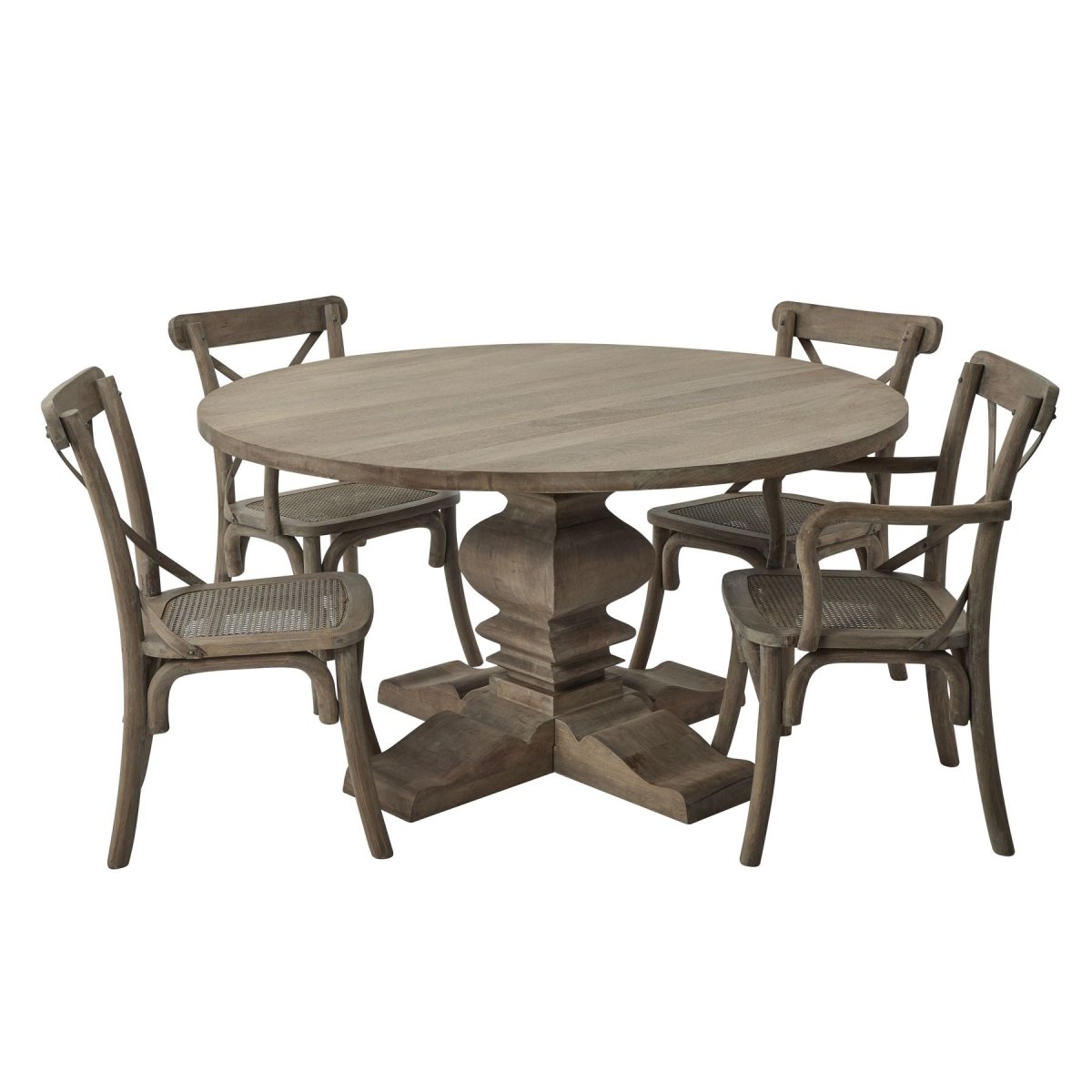Copgrove Collection Cross Back Chair With Rush Seat - OPULENT Co