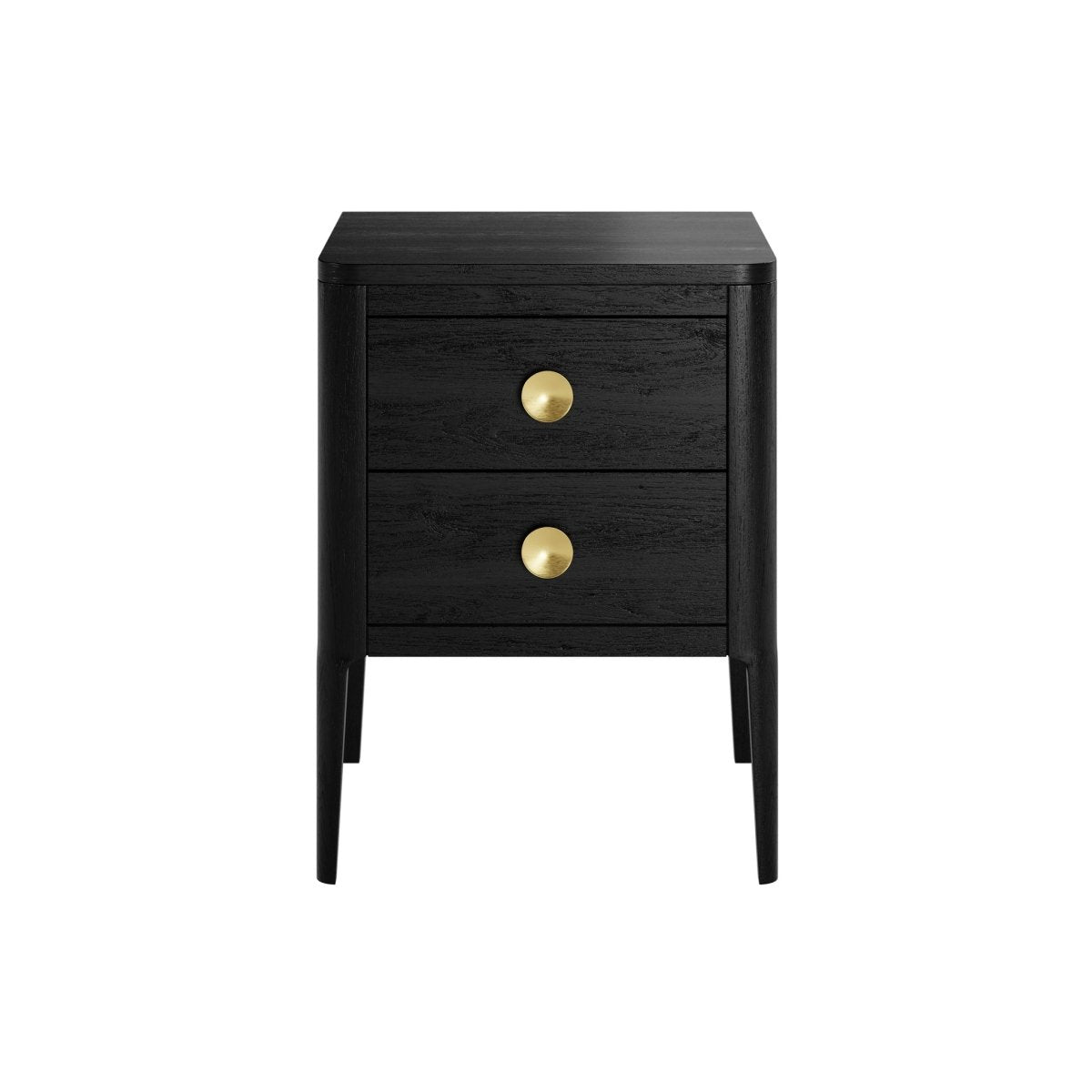 Abberley Bedside - 2 Drawer Black - OPULENT co