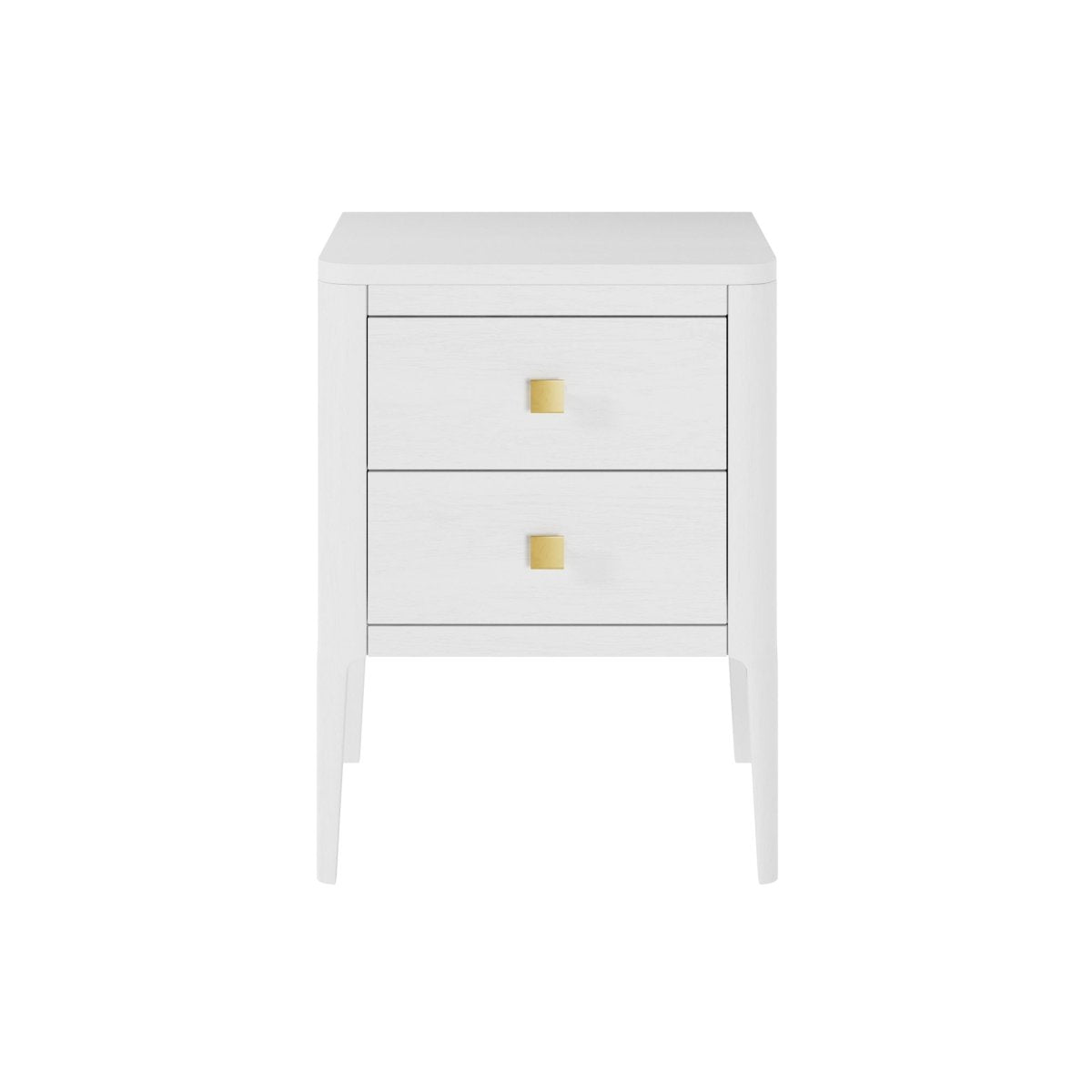 Abberley Bedside - 2 Drawers - White - OPULENT co