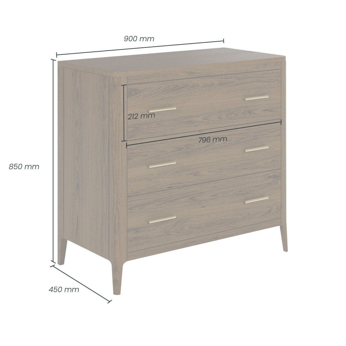 Abberley Chest of Drawers - Brown - OPULENT co