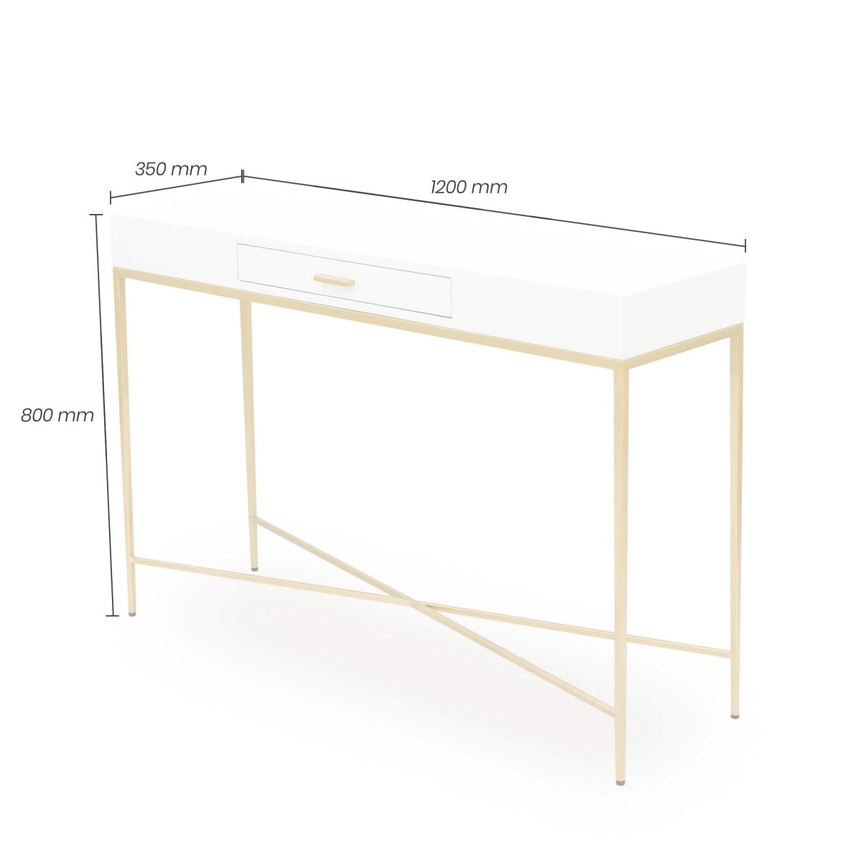 Berkeley Console | White - OPULENT co