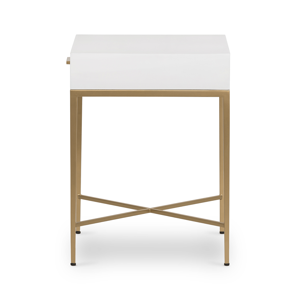 Berkeley End Table | White - OPULENT co
