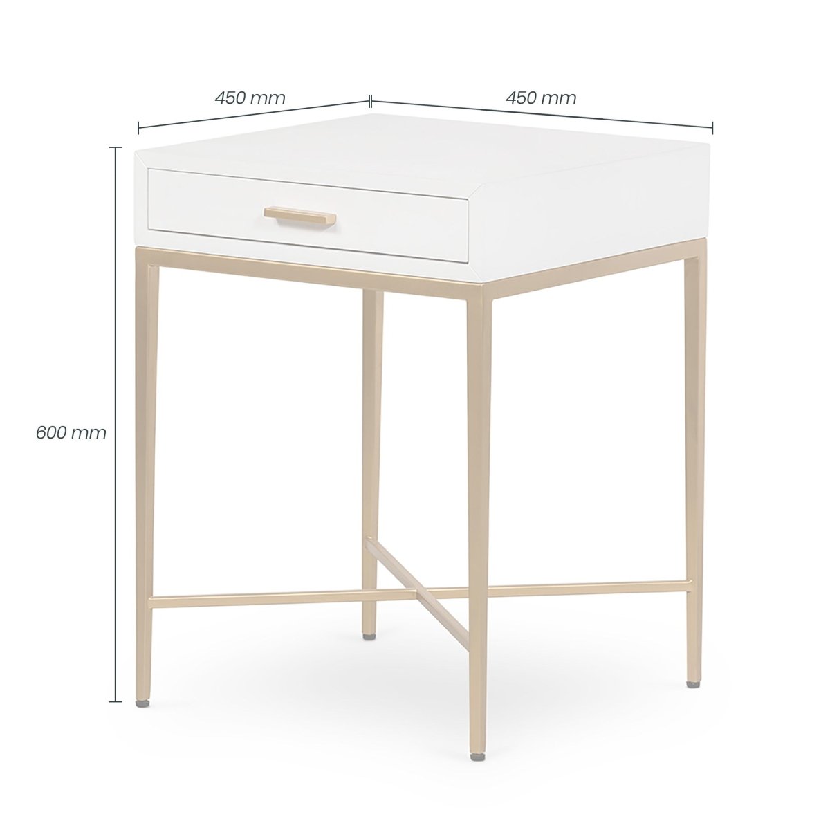 Berkeley End Table | White - OPULENT co