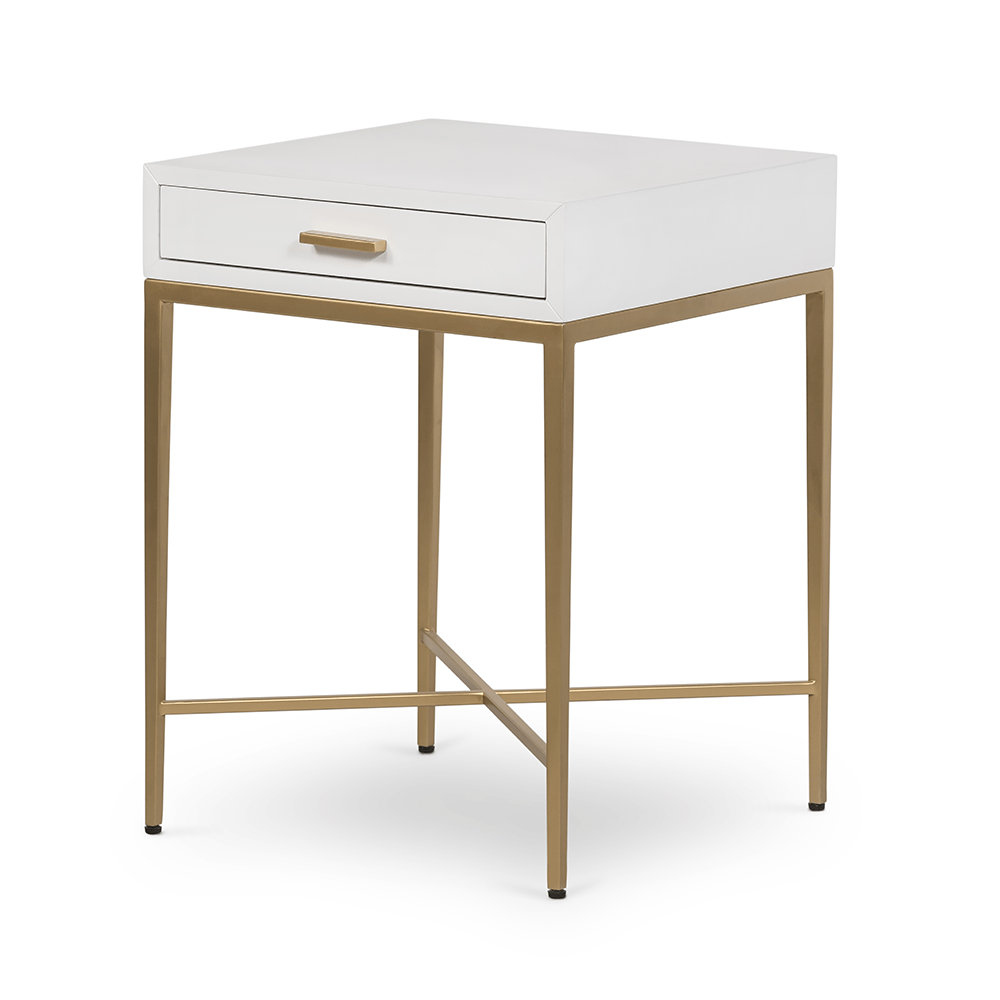 Berkeley End Table | White - OPULENT co