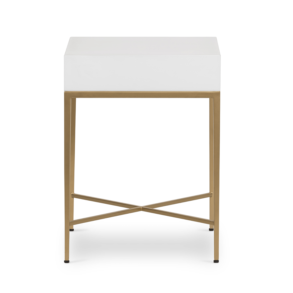 Berkeley End Table | White - OPULENT co