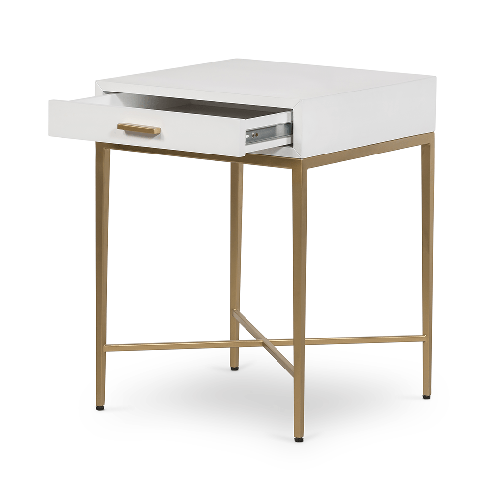 Berkeley End Table | White - OPULENT co