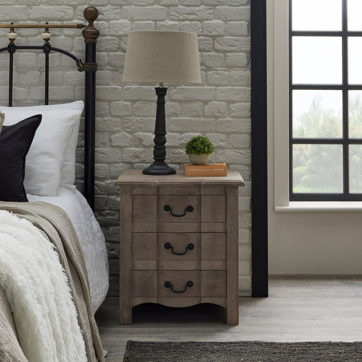 Copgrove Collection 3 Drawer Bedside Table - OPULENT Co