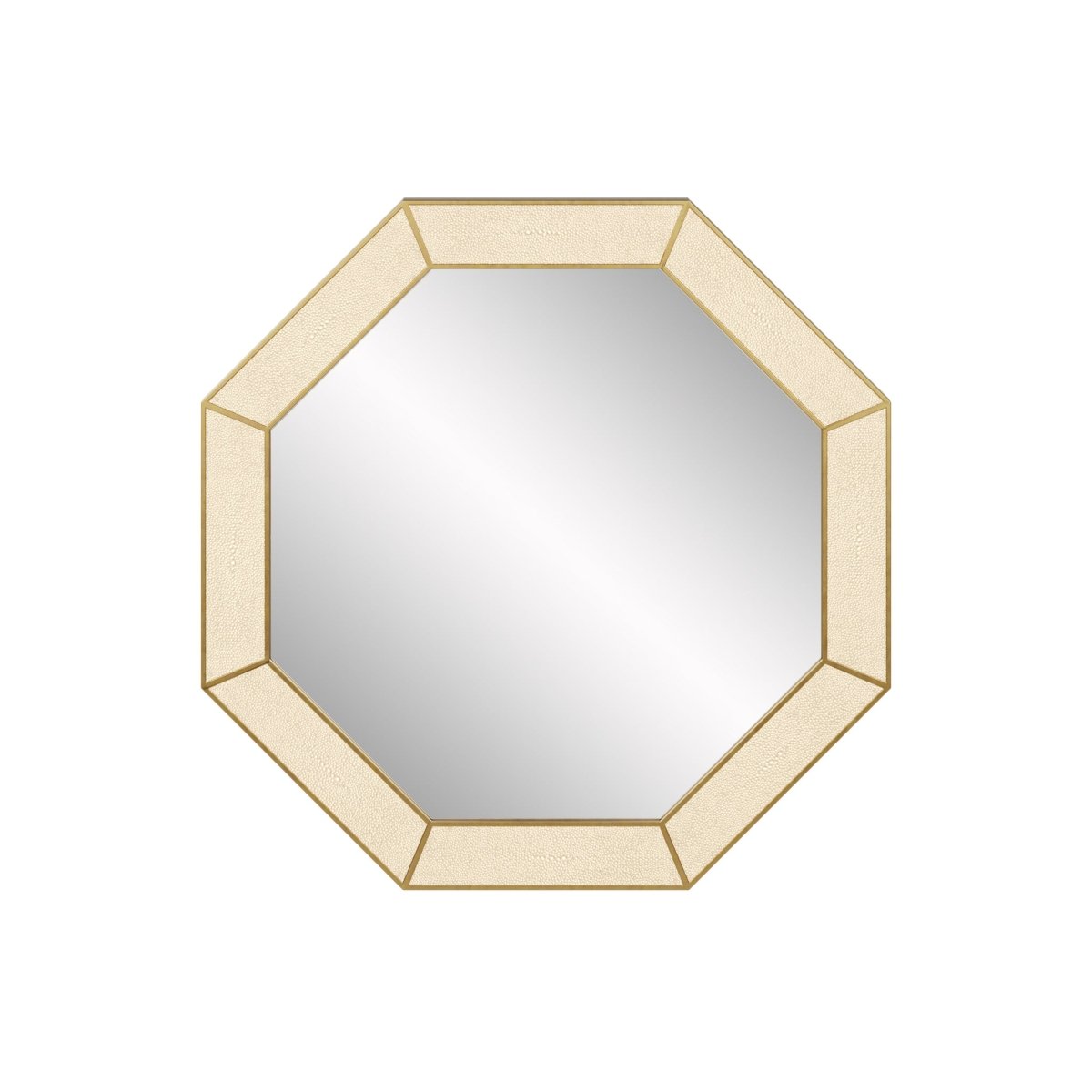 Hampton Mirror | Octagon | Ivory Shagreen - OPULENT co