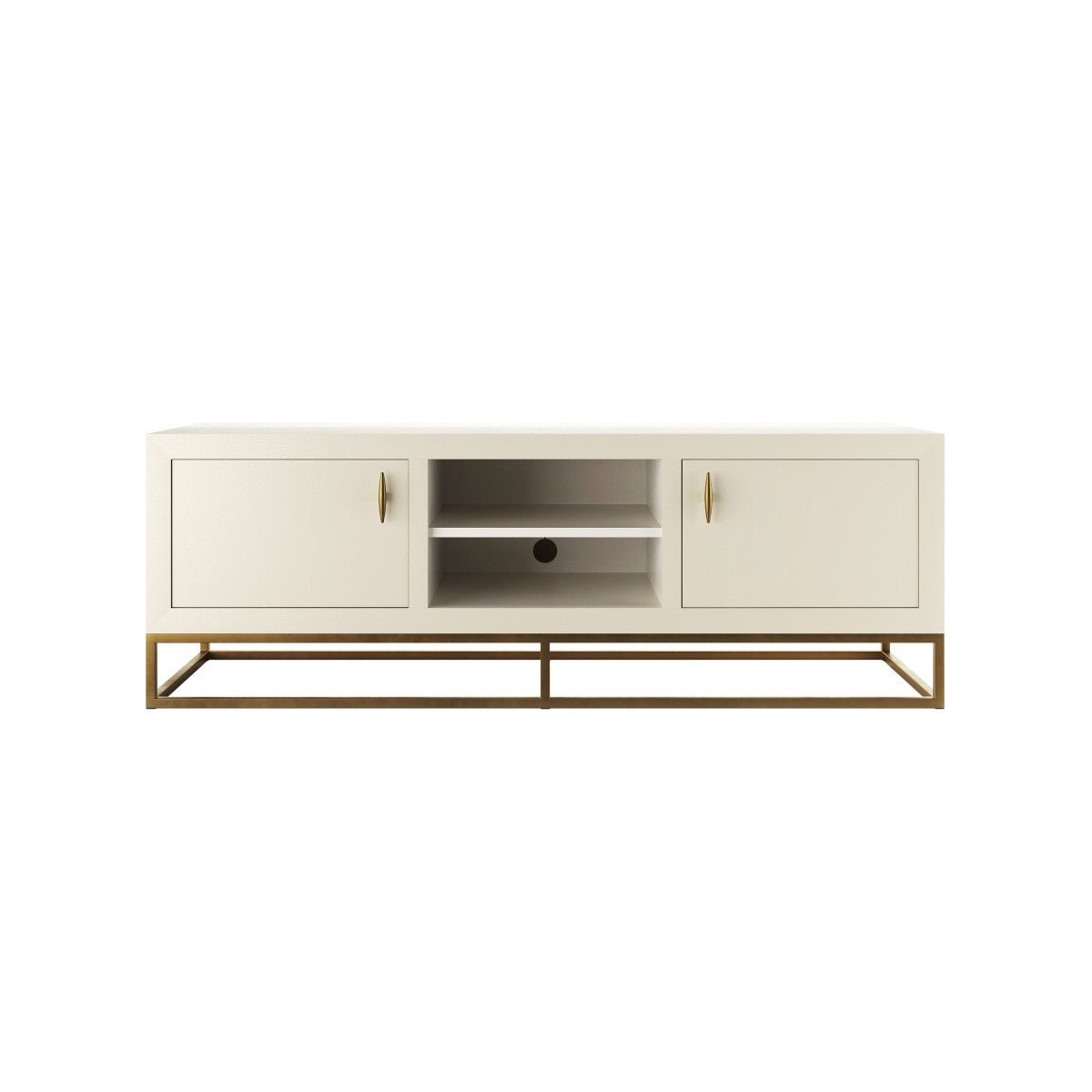 Hampton TV Unit | Ivory Shagreen - OPULENT co