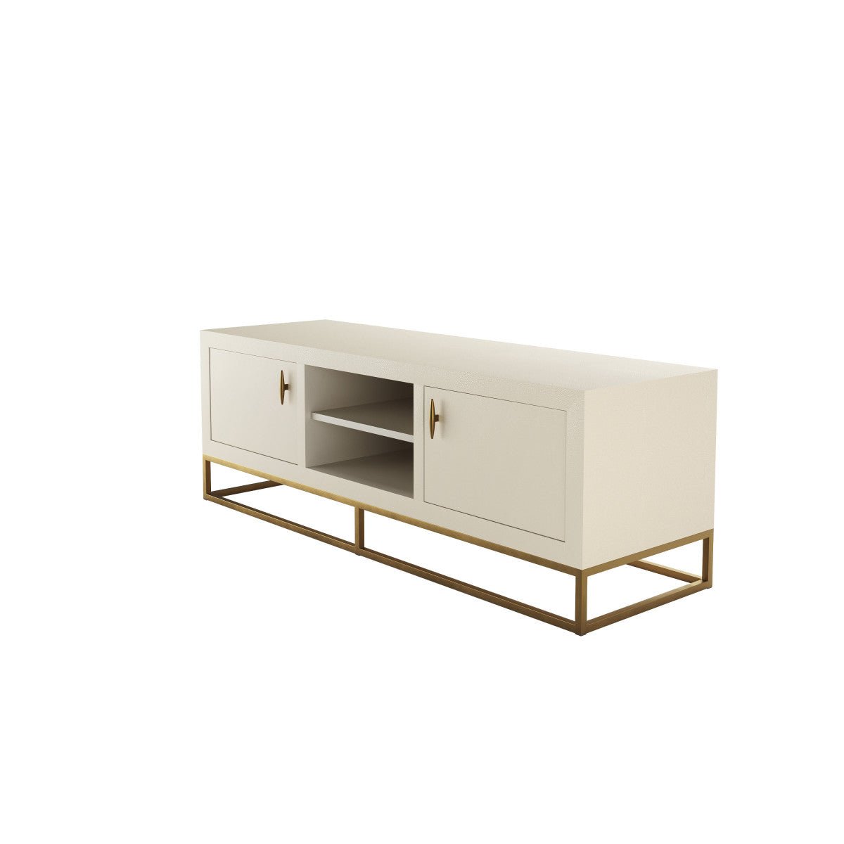 Hampton TV Unit | Ivory Shagreen - OPULENT co