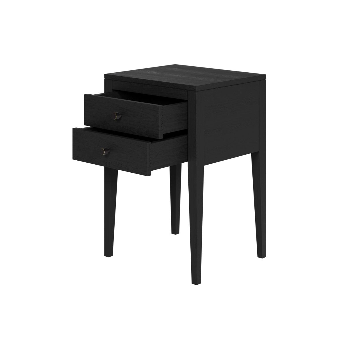 Radford Bedside | Black | 2 Drawers - OPULENT co