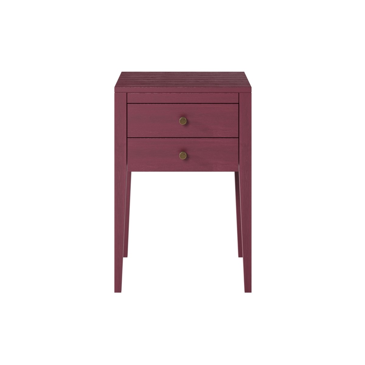 Radford Bedside | Red | 2 Drawers - OPULENT co