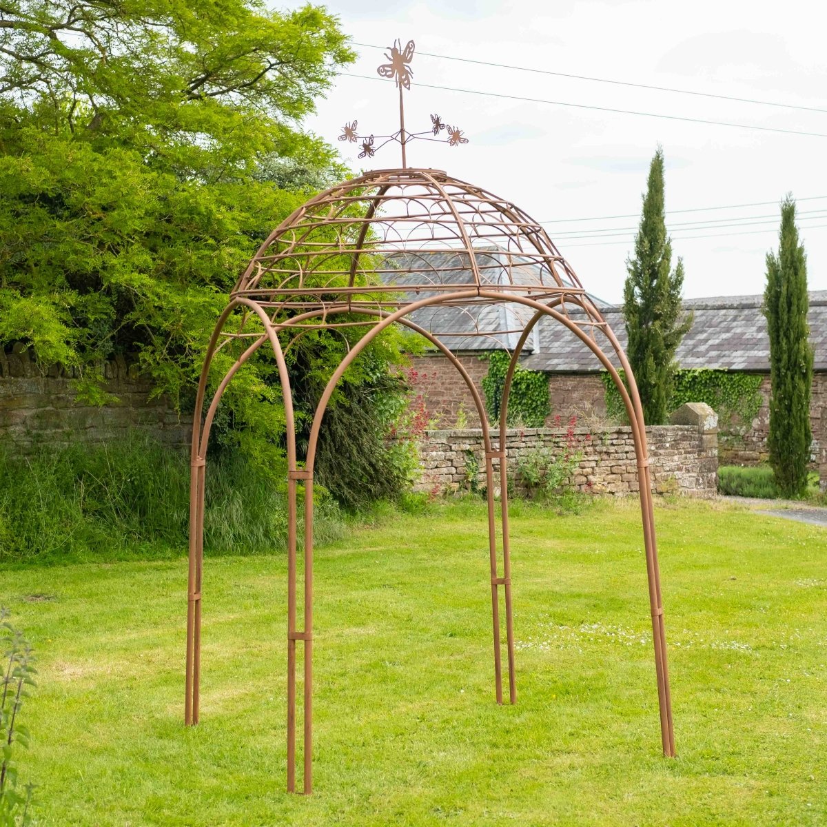 Bee Gazebo orange rustic wrought iron garden gazebo Opulent Co