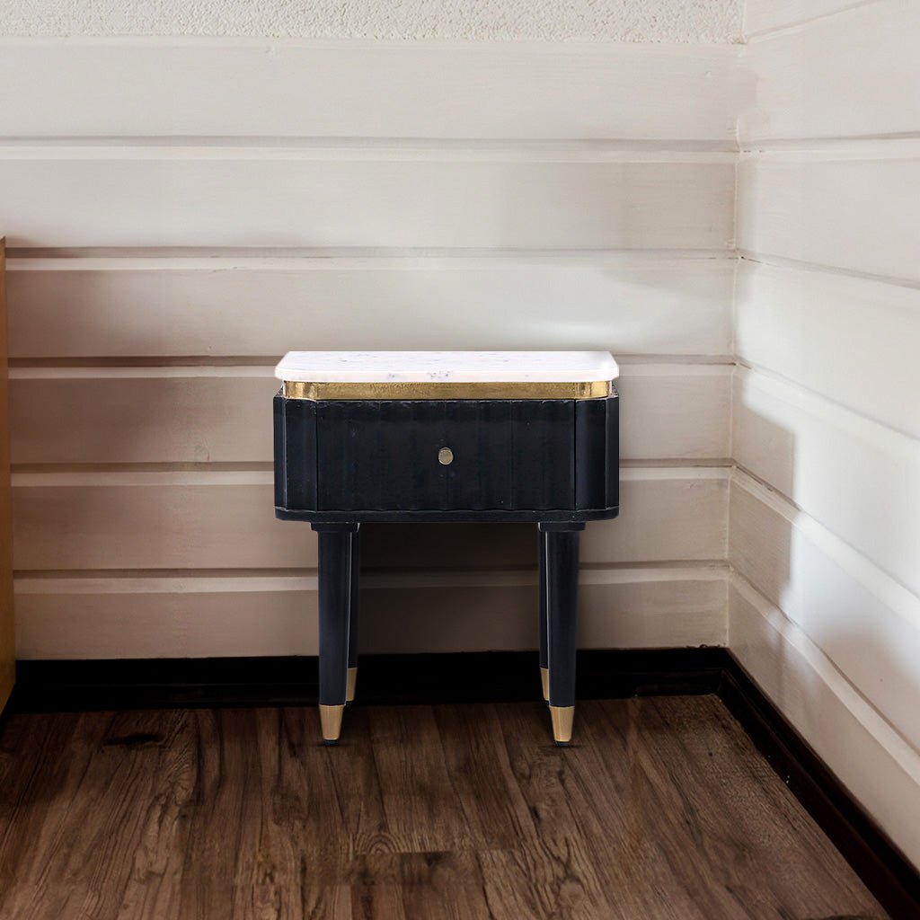 Aida Sleek Marble Top Side Table - OPULENT Co