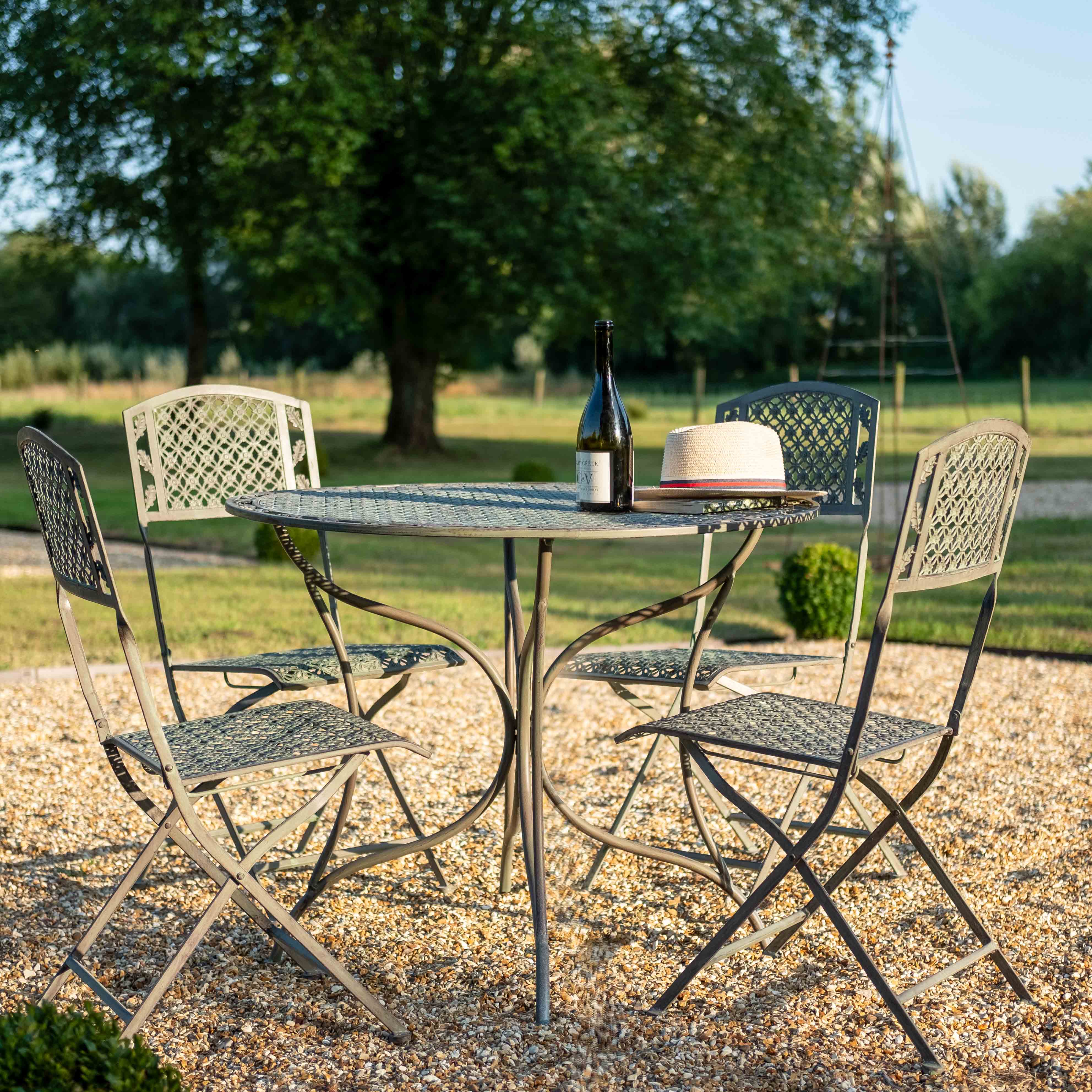 Oak leaf 5pc | Dining Bistro Set | Sage brown