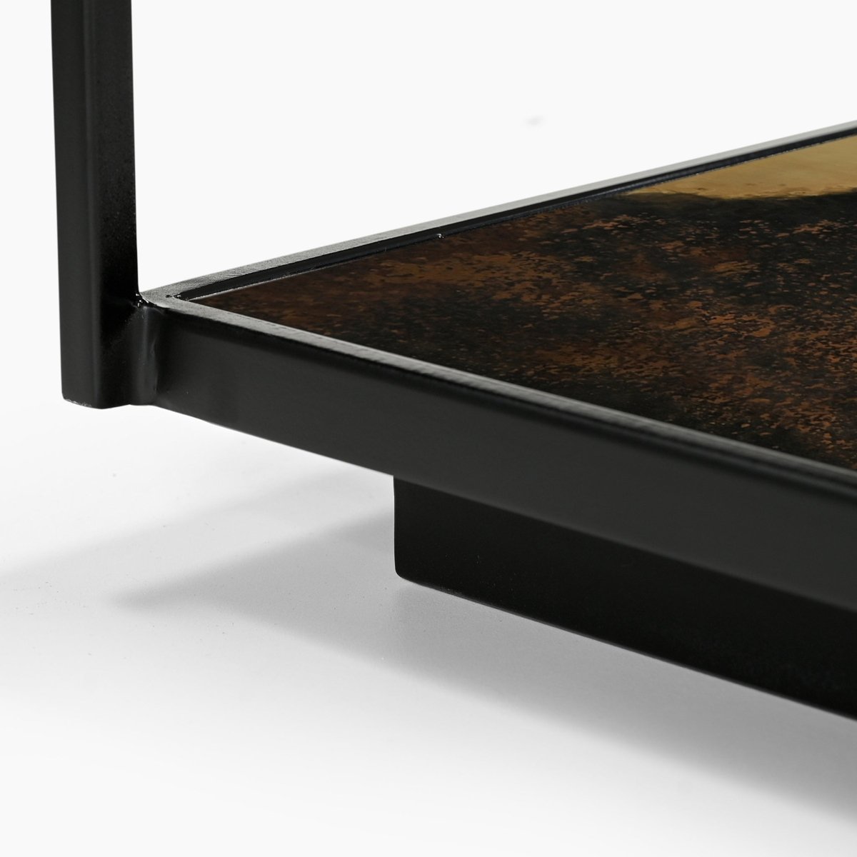 Galaxy Iron Coffee Table With Glass Top - OPULENT Co
