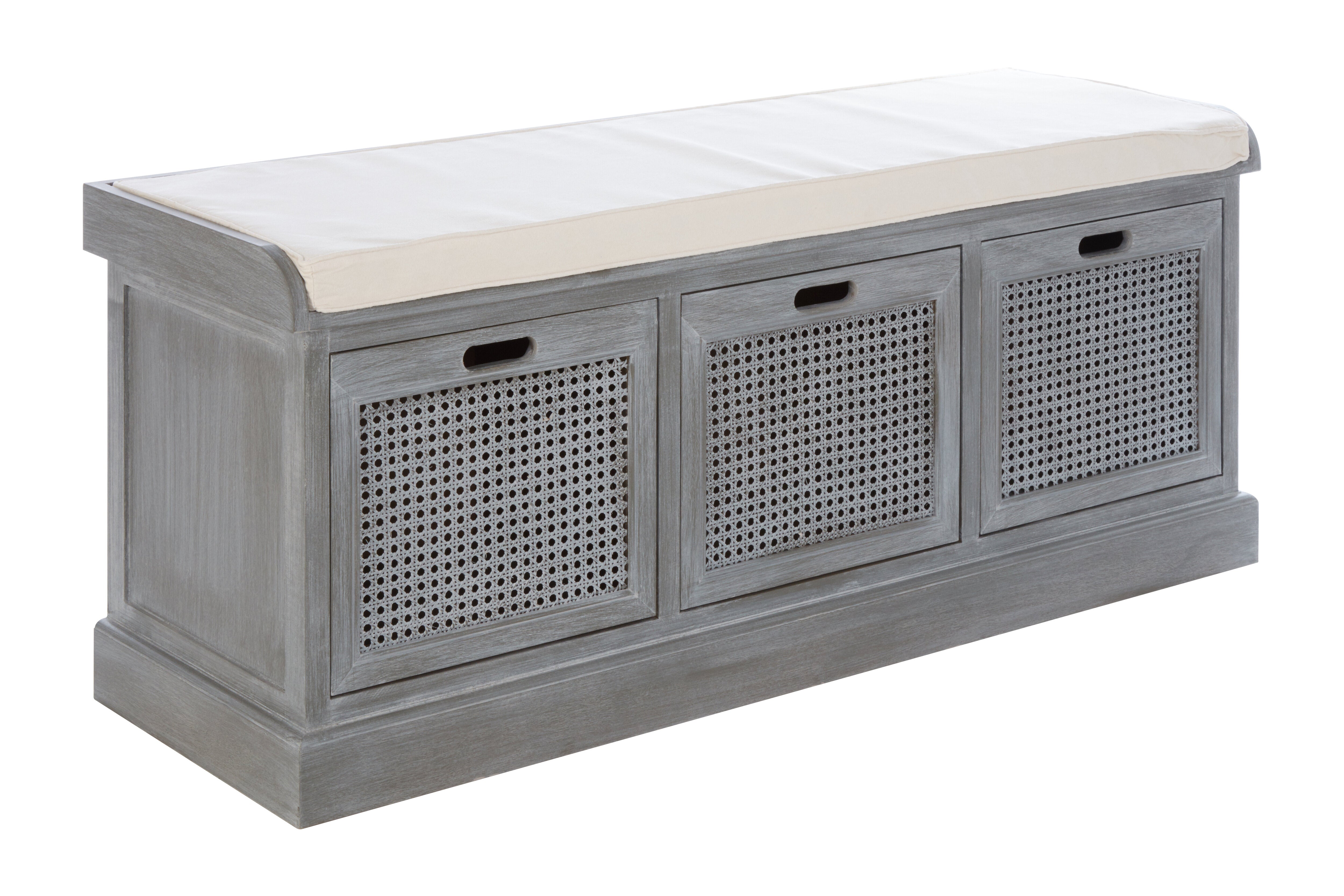 Legacy 3 Drawer Slate Grey Storage Bench