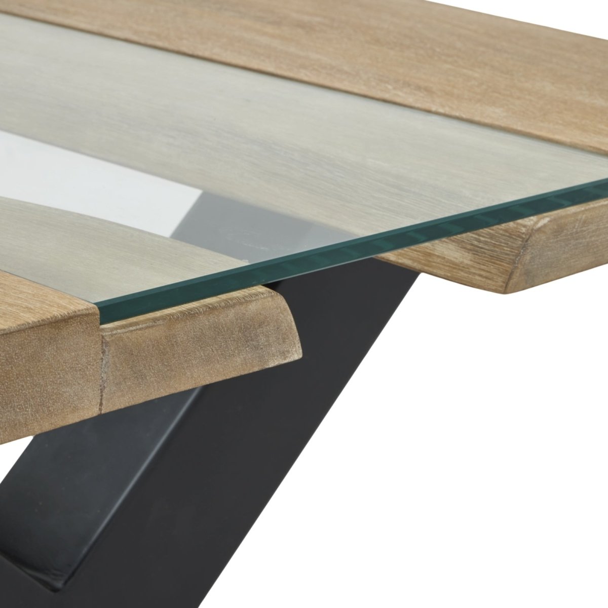 Live Edge Collection Light Acacia River Coffee Table - OPULENT Co