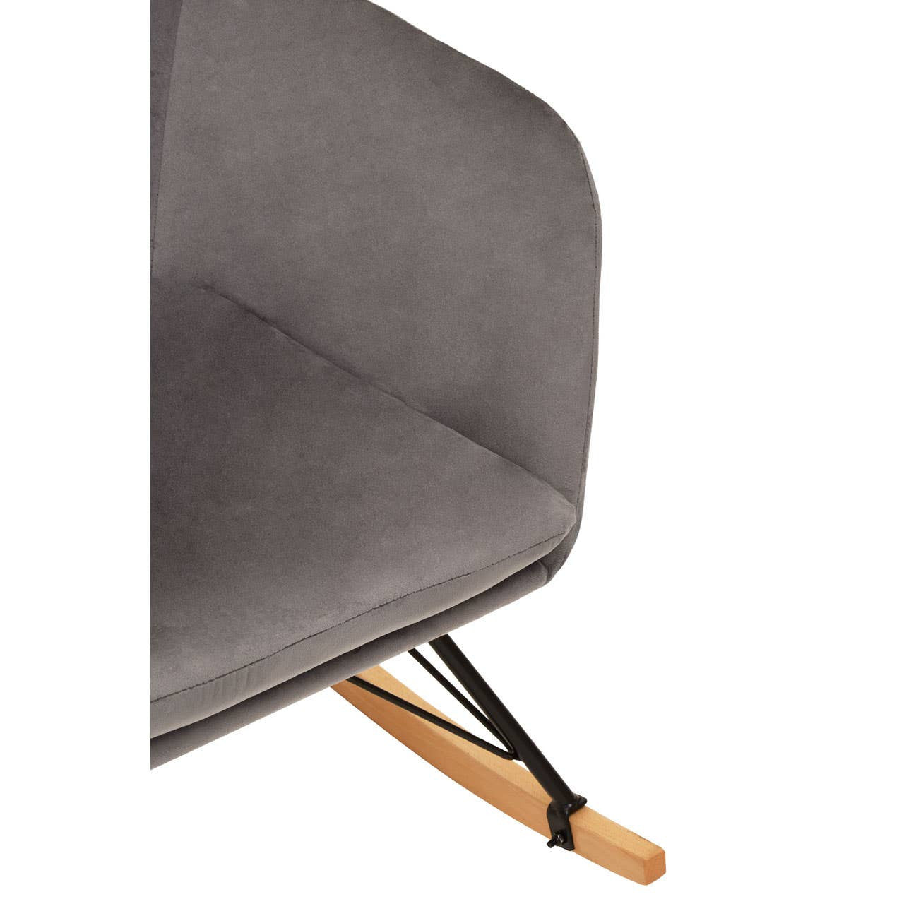 Solna Grey Velvet Rocking Chair