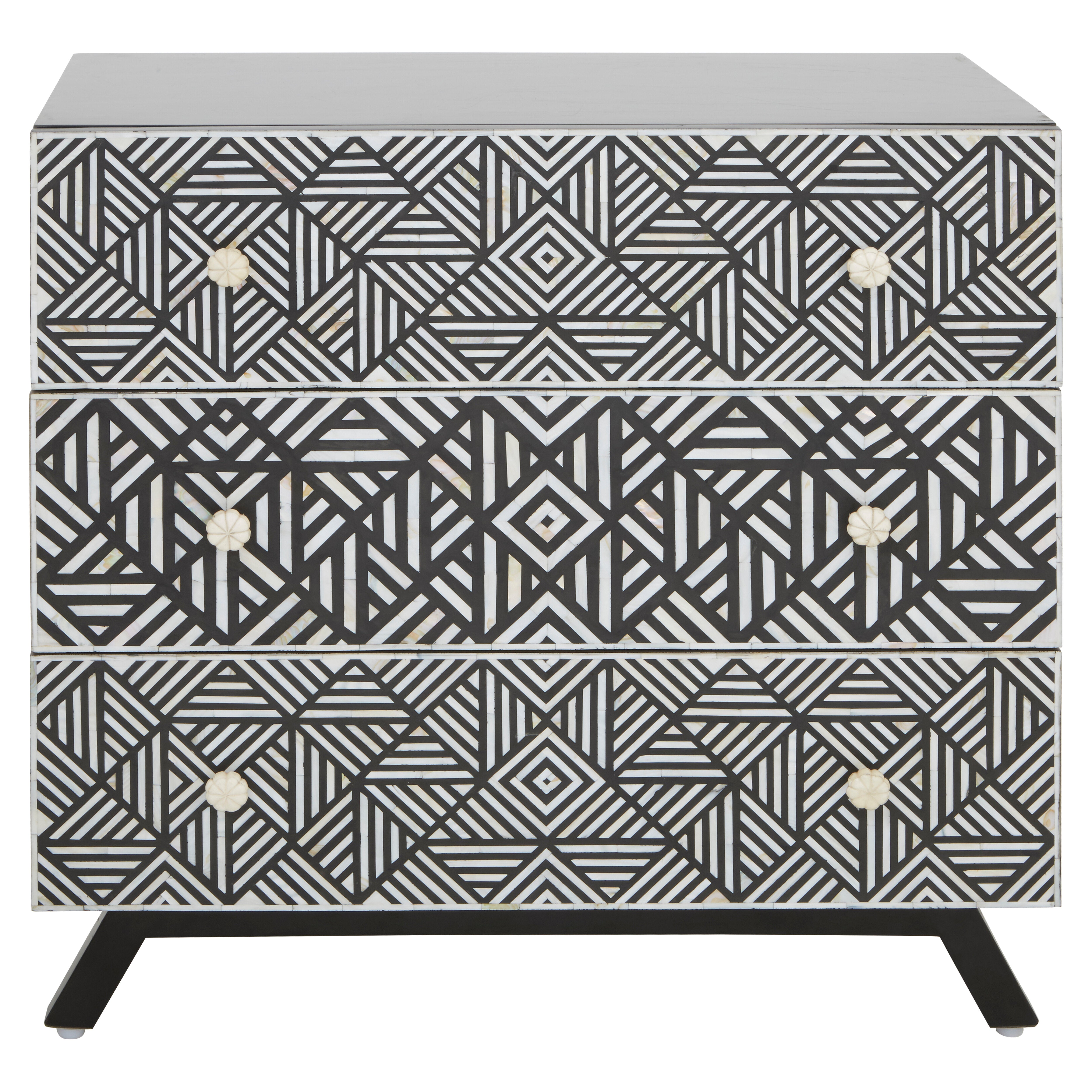 Allora Bone Monochrome Chest Of Drawers