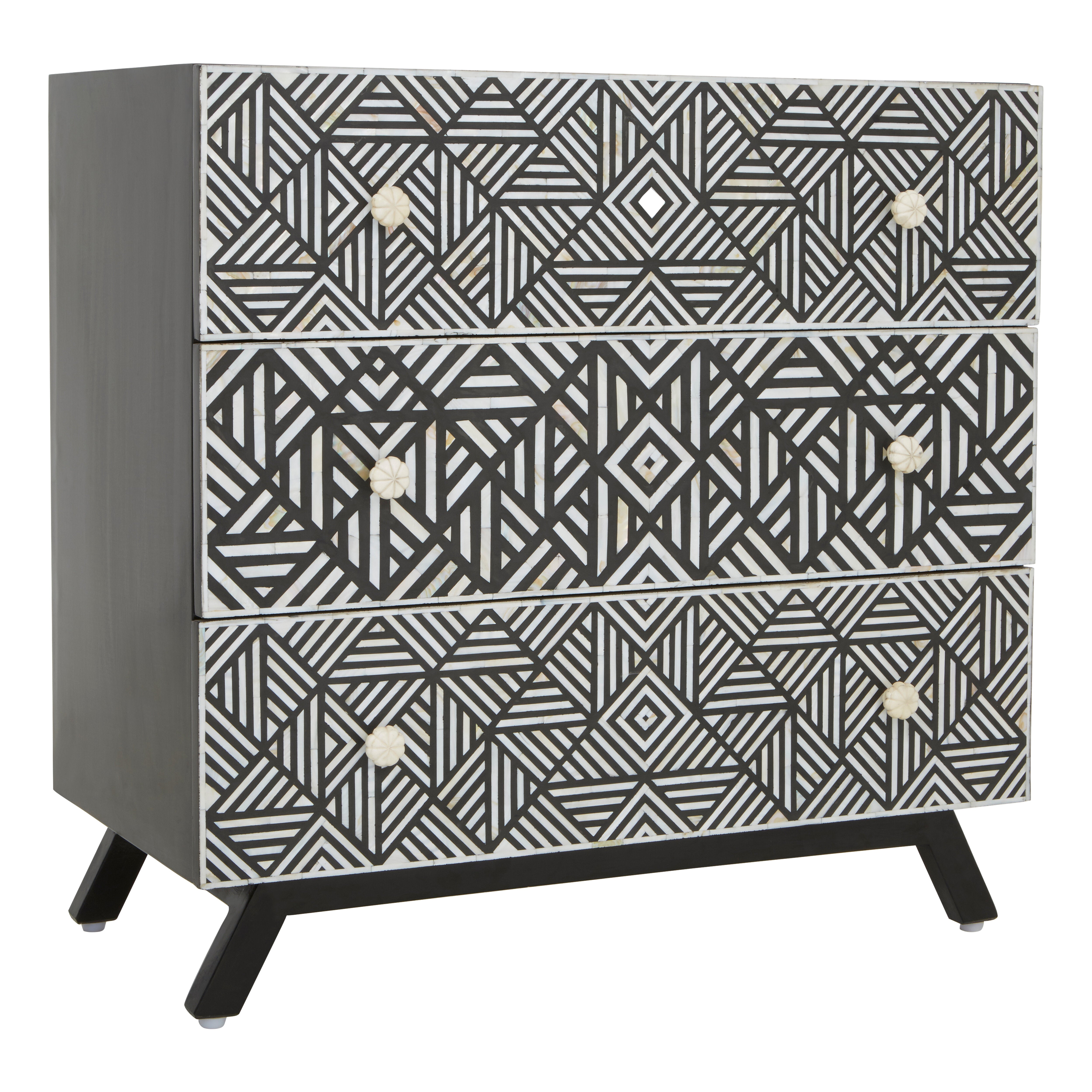 Allora Bone Monochrome Chest Of Drawers
