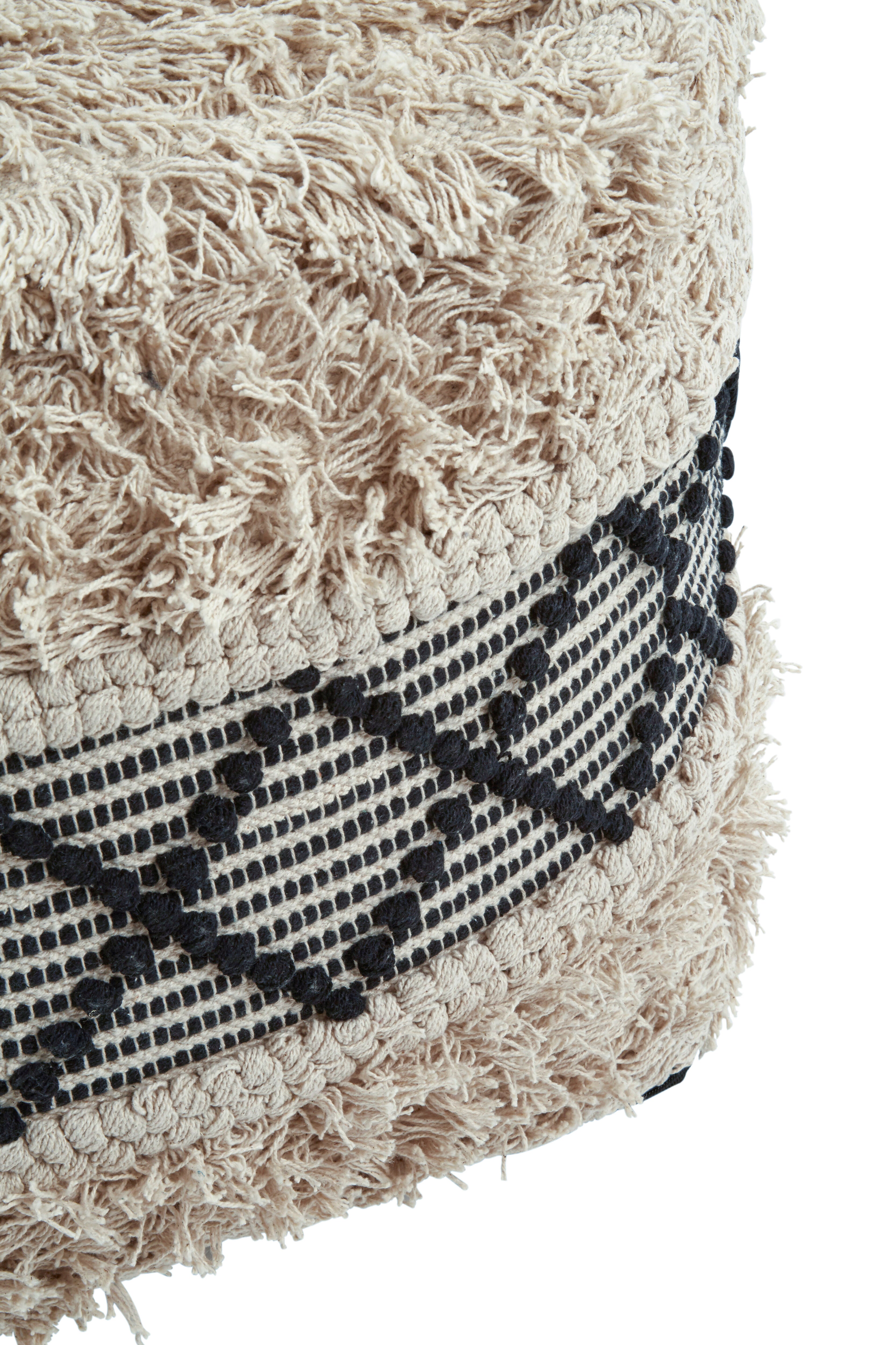 Kefena White Pouffe