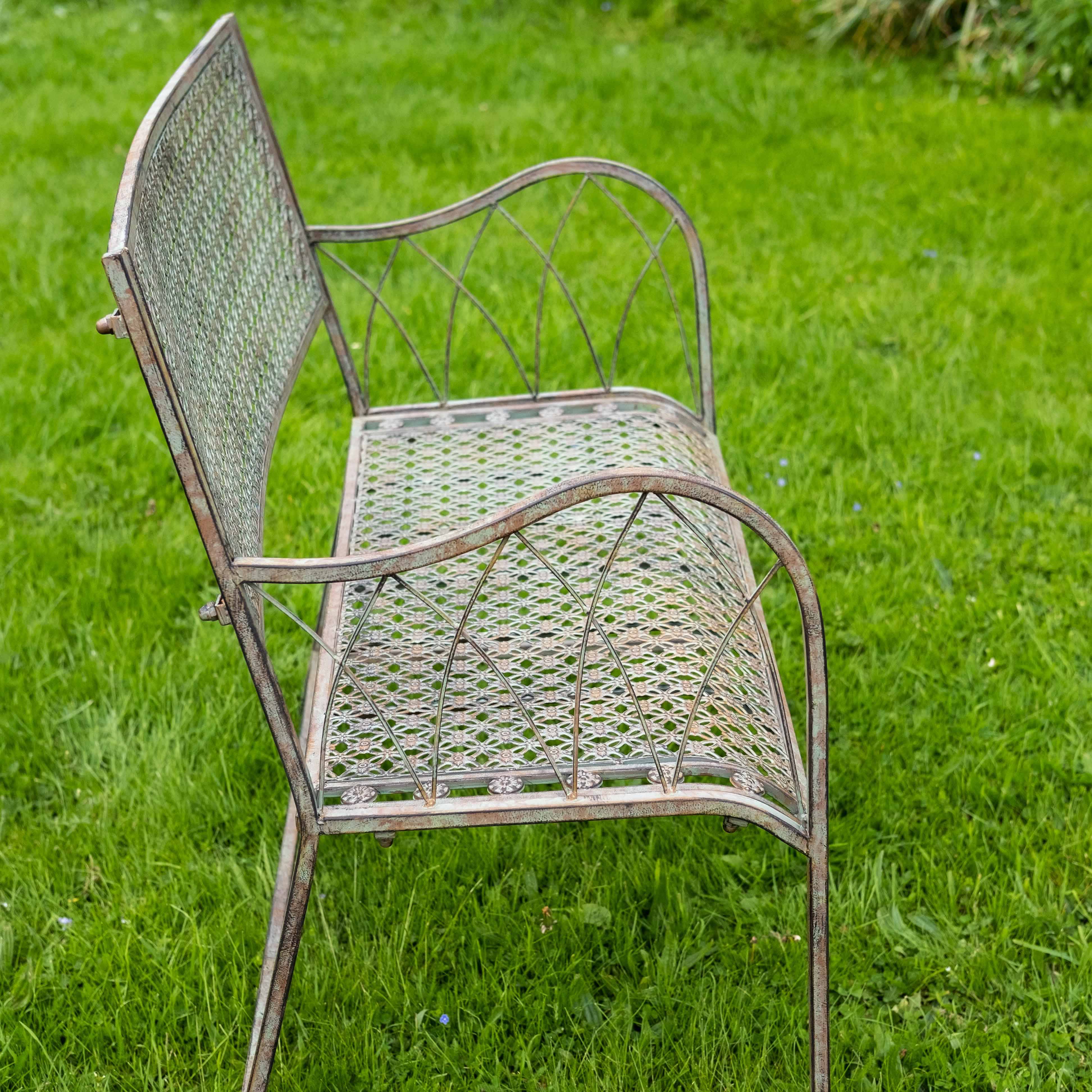 Marlborough Metal Bench |  Antique Green Rust