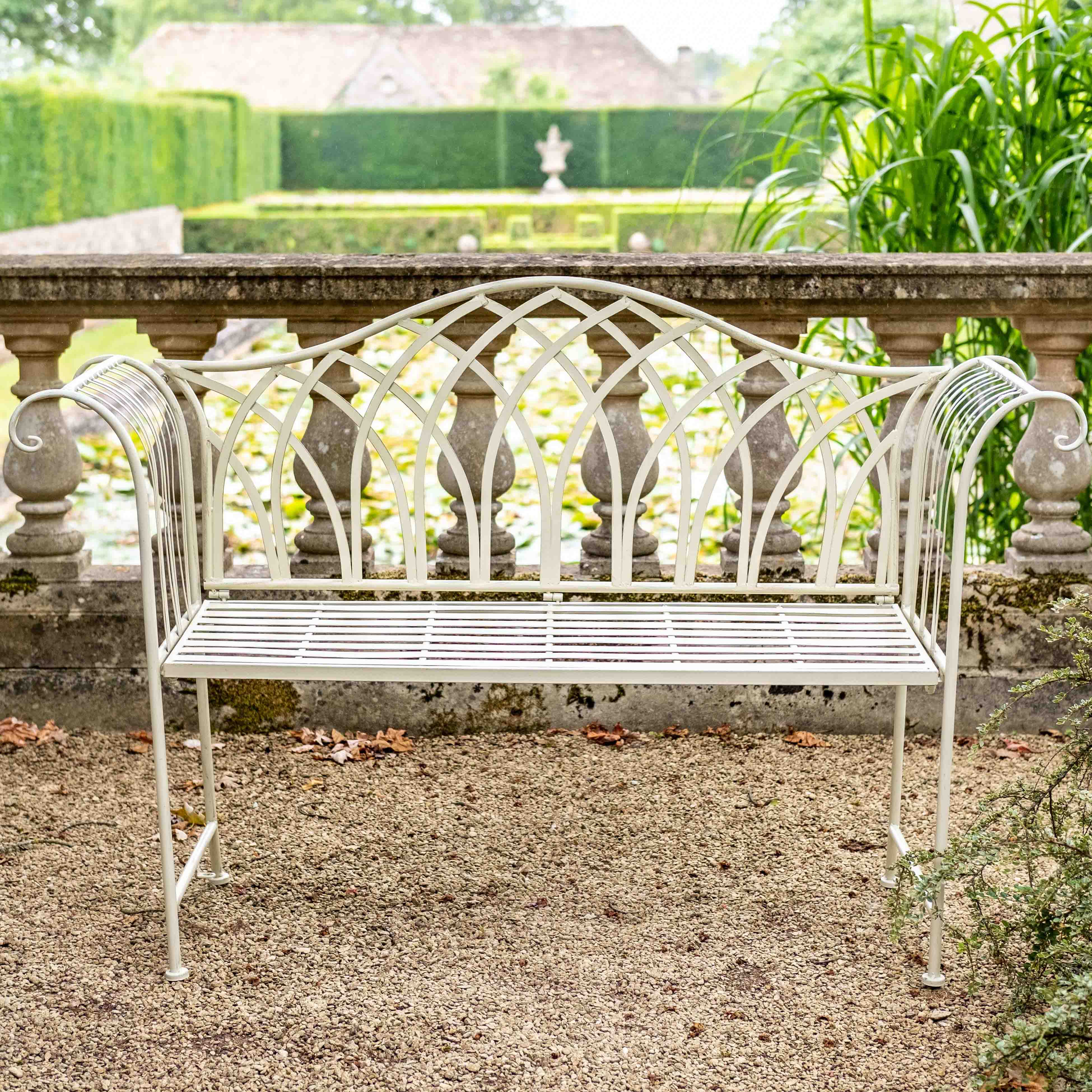 Kings Garden Bench | Vintage Cream - Detail - OPULENT Co