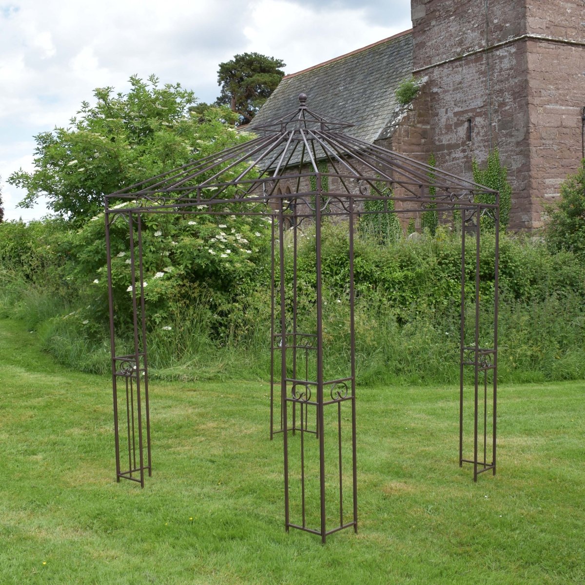 Lyon sq. gazebo (2m) | Dark brown - OPULENT Co