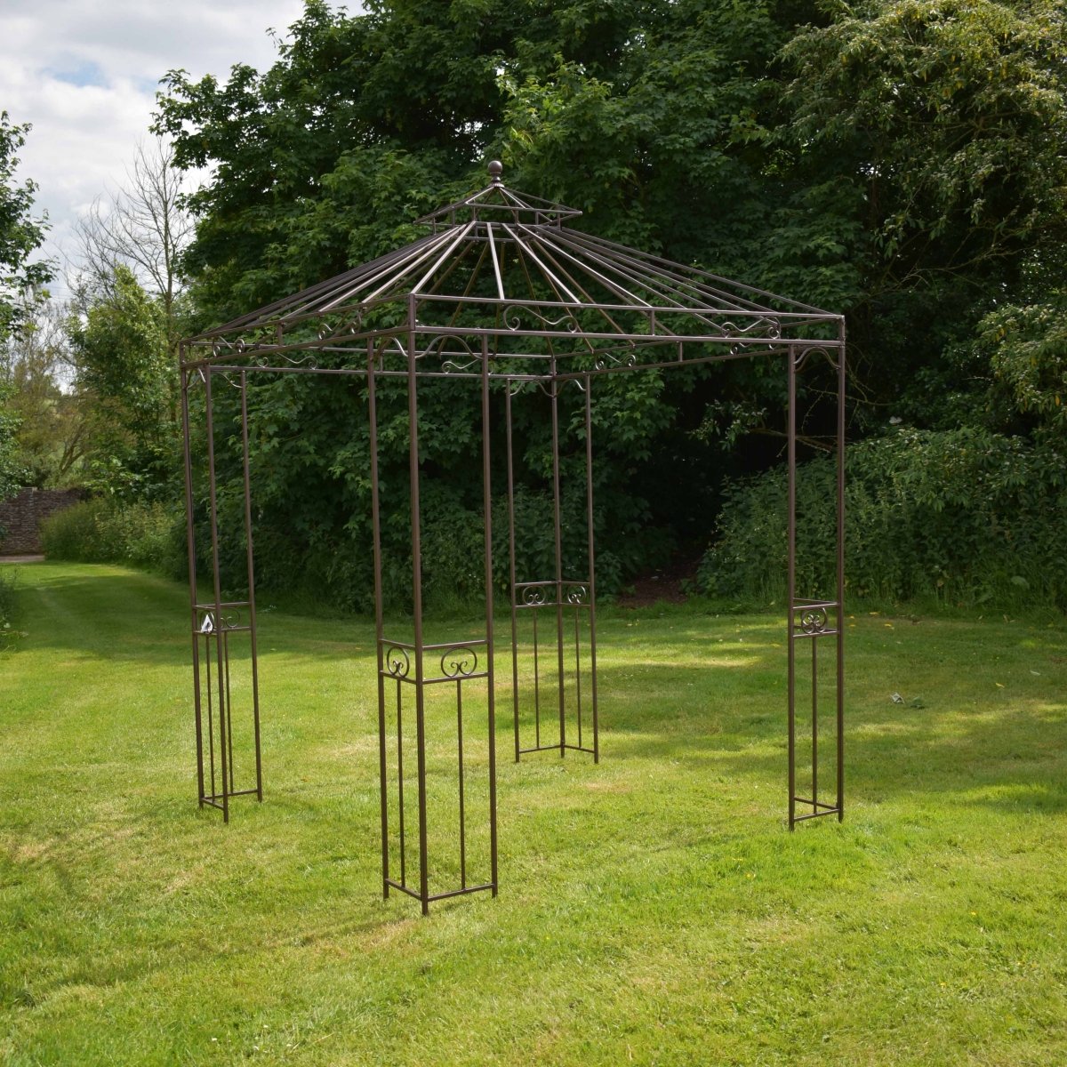 Lyon sq. gazebo (2m) | Dark brown - OPULENT Co